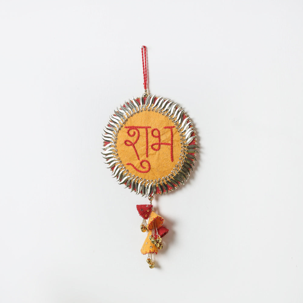 Buy Shubh Labh - Hand Embroidered Ghungroo & Beadwork Hanging