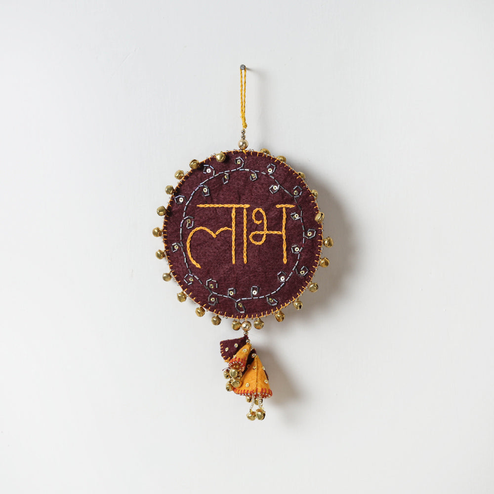 Buy Shubh Labh - Hand Embroidered Ghungroo & Beadwork Hanging