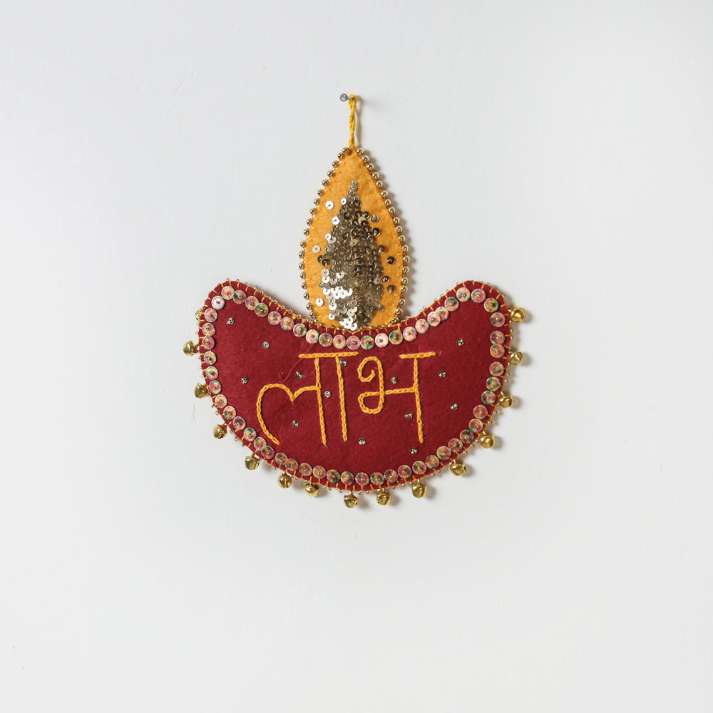 Buy Shubh Labh - Hand Embroidered Ghungroo & Beadwork Hanging