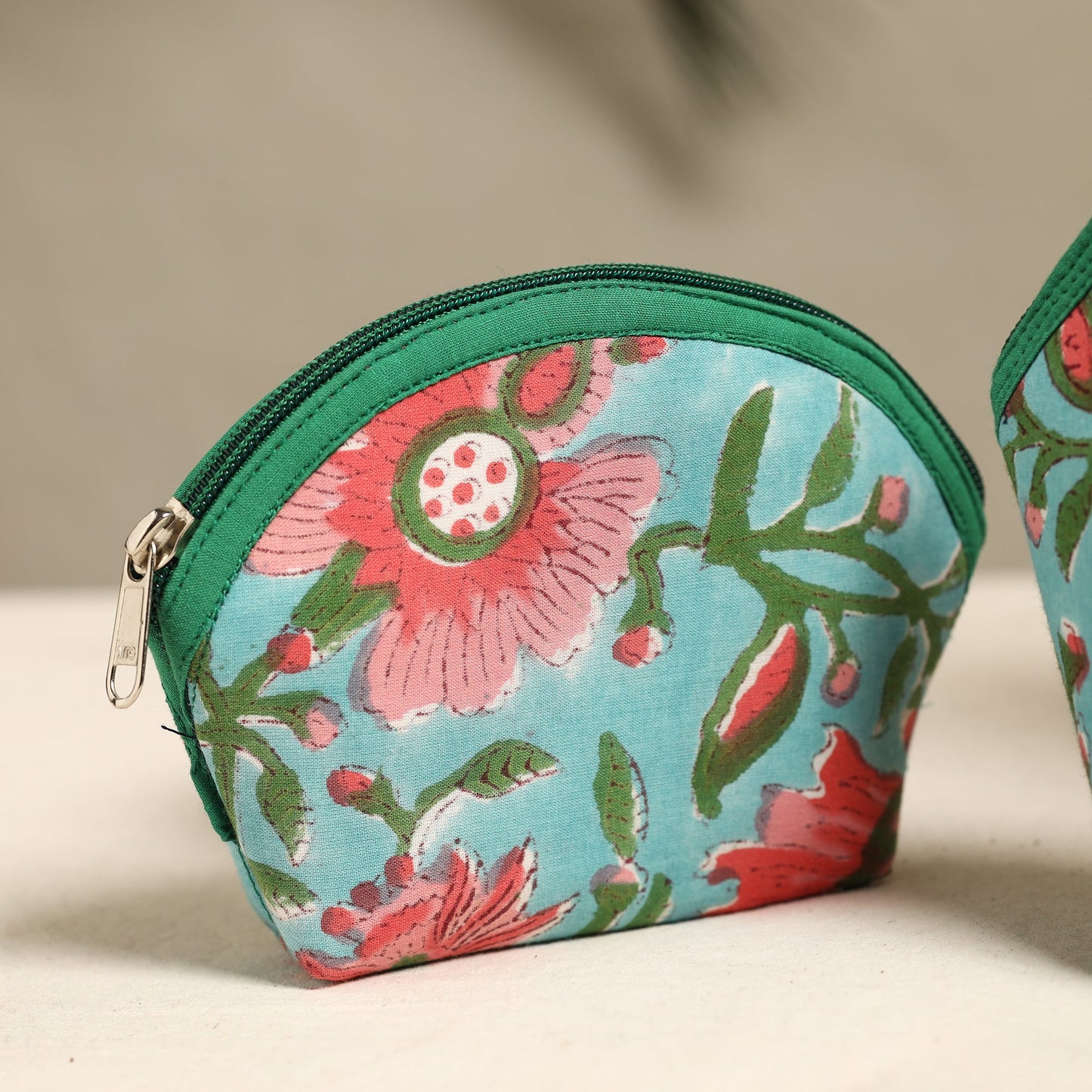 Sky Blue Handmade Cotton Toiletry Bags (Set of 3) 155