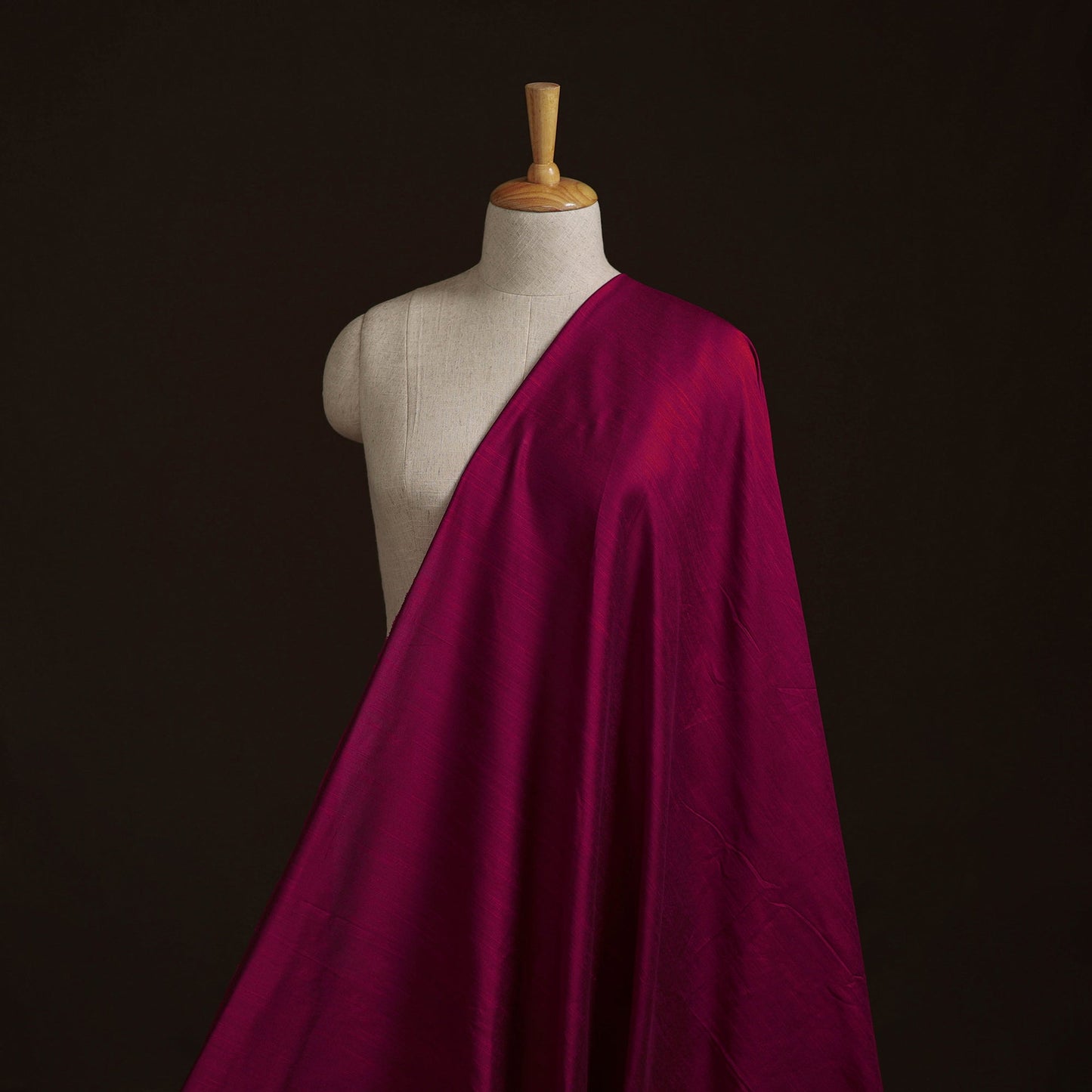 Slub silk plain fabric 08 - handcrafted