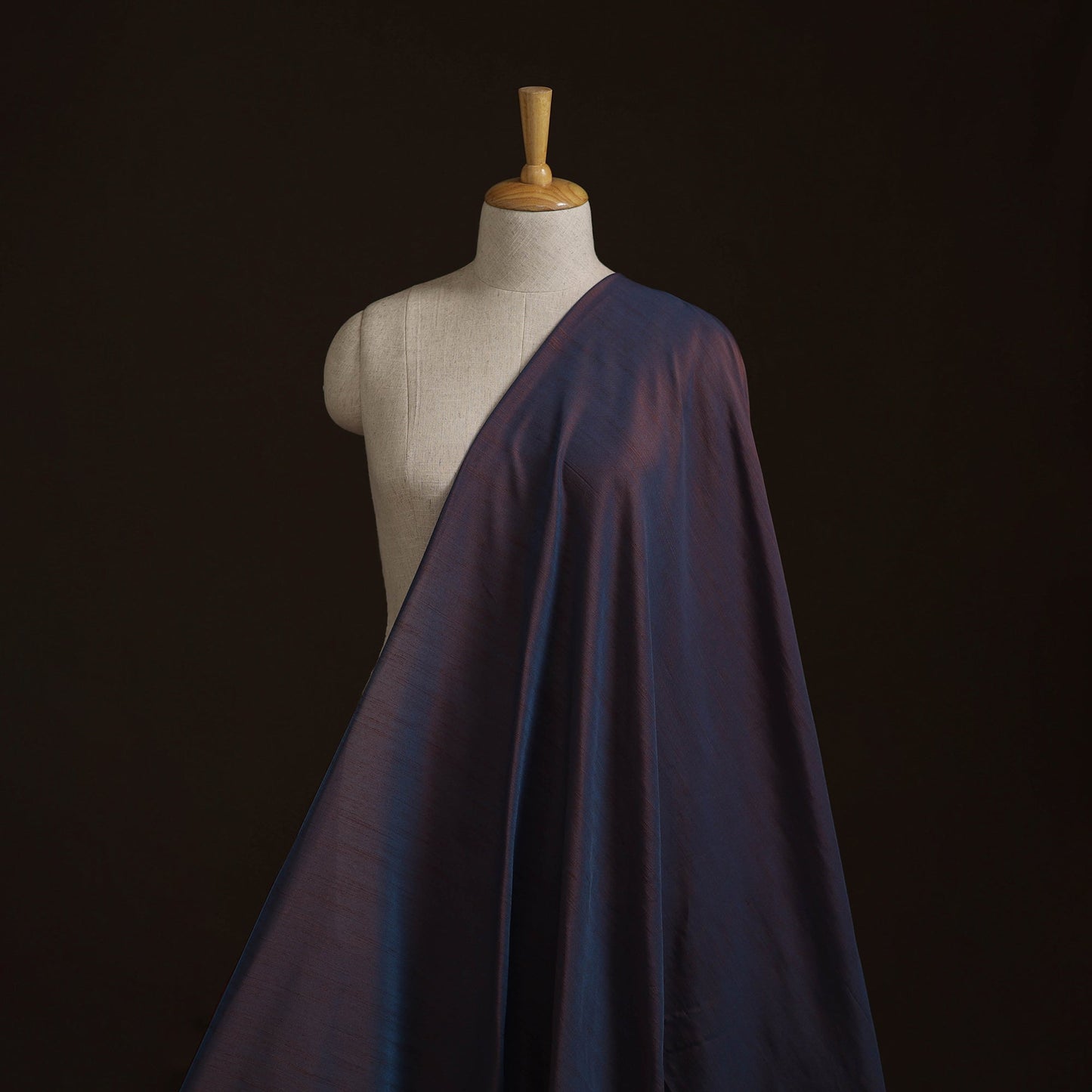 Slub silk plain fabric 09 - handcrafted