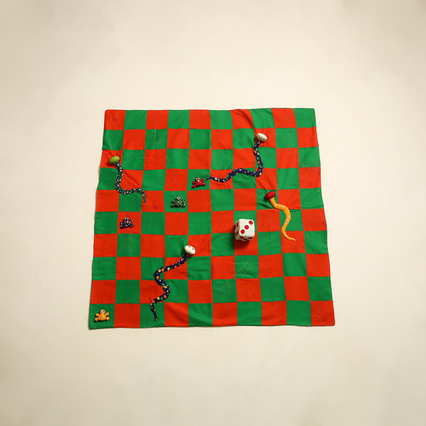 Snakes & Ladders - Handmade Fabric Kids Game