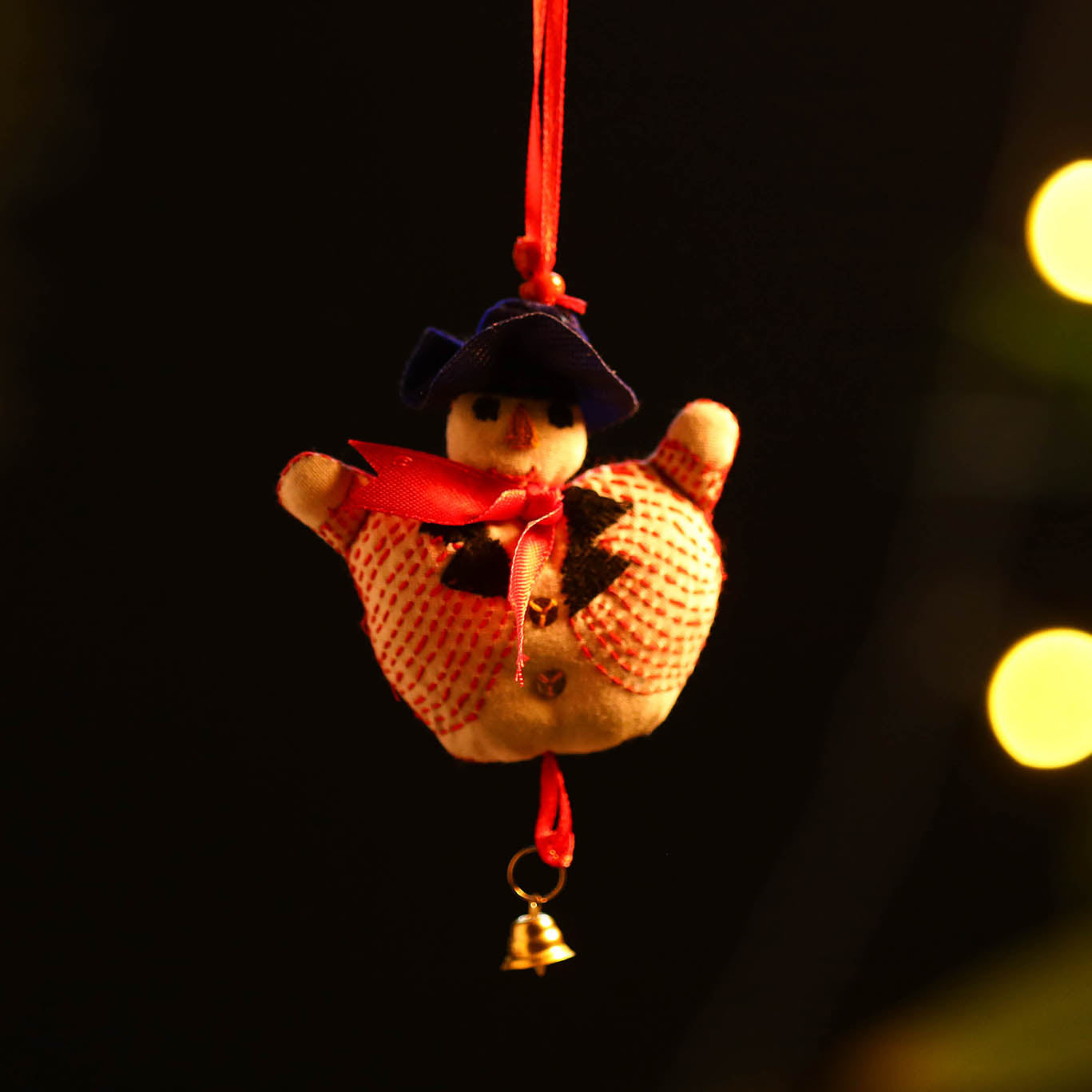 Santa - Handmade Fabart Christmas Ornament