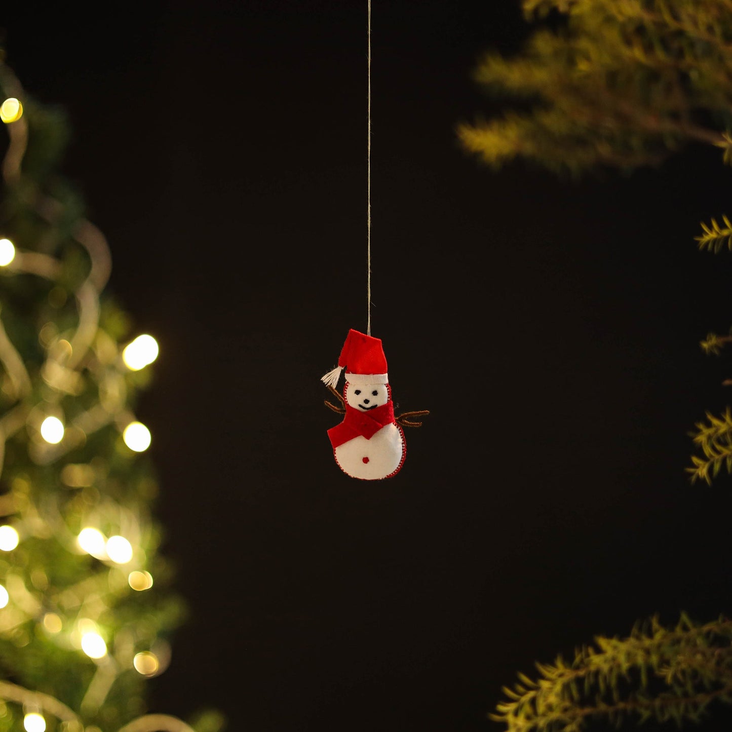 Snowman - Handmade Threadwork Stuffed Christmas Ornament