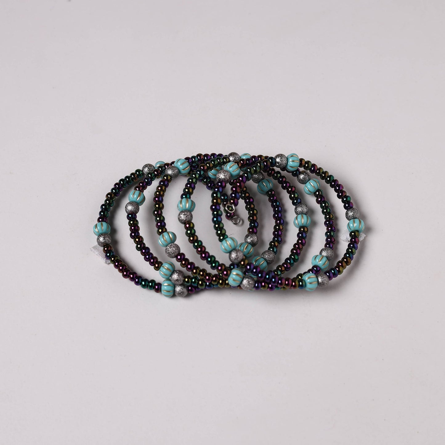 Spiral handmade beaded bracelet 193 - handcrafted