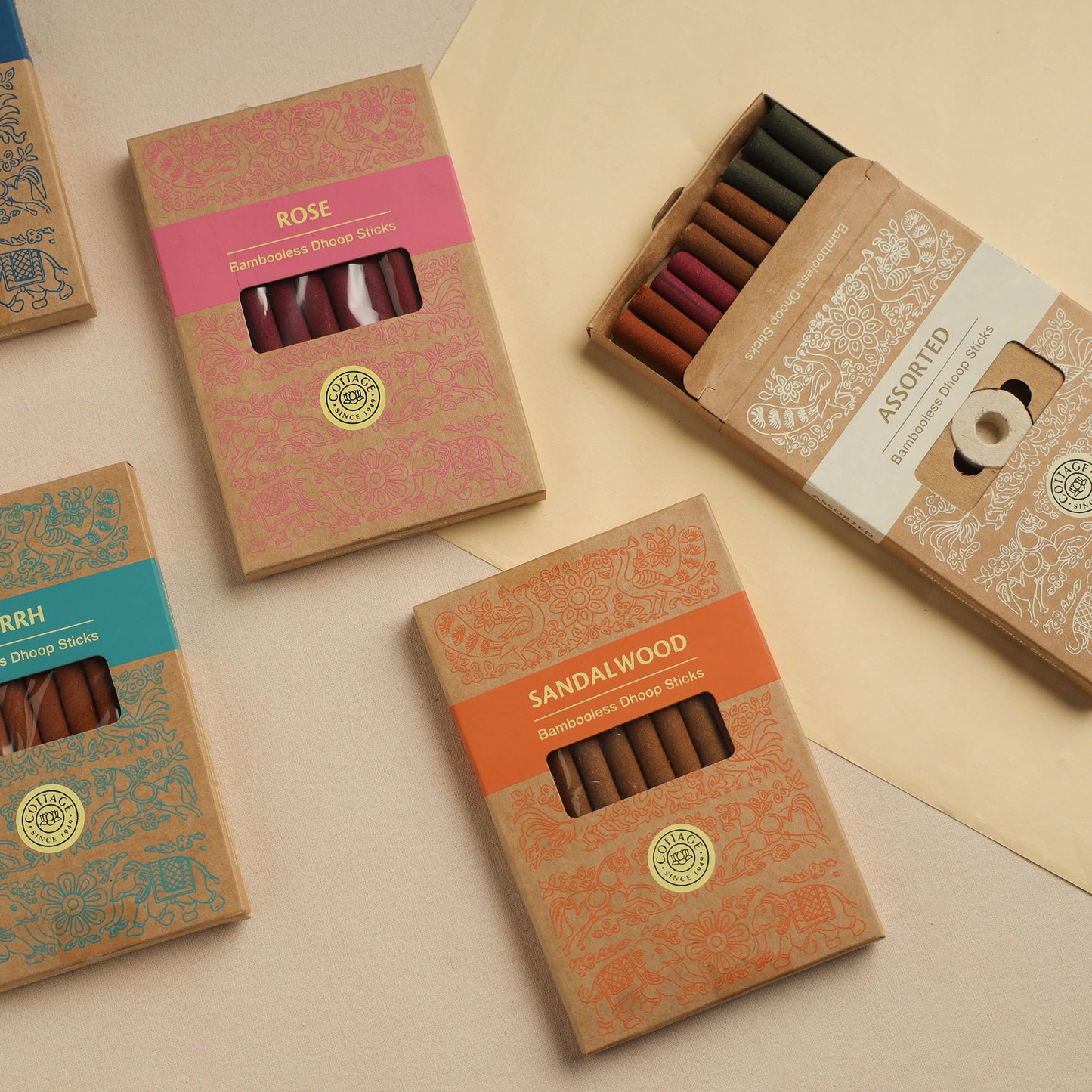 Sri Aurobindo Ashram Natural Bambooless Dhoop Sticks (Set of 5)