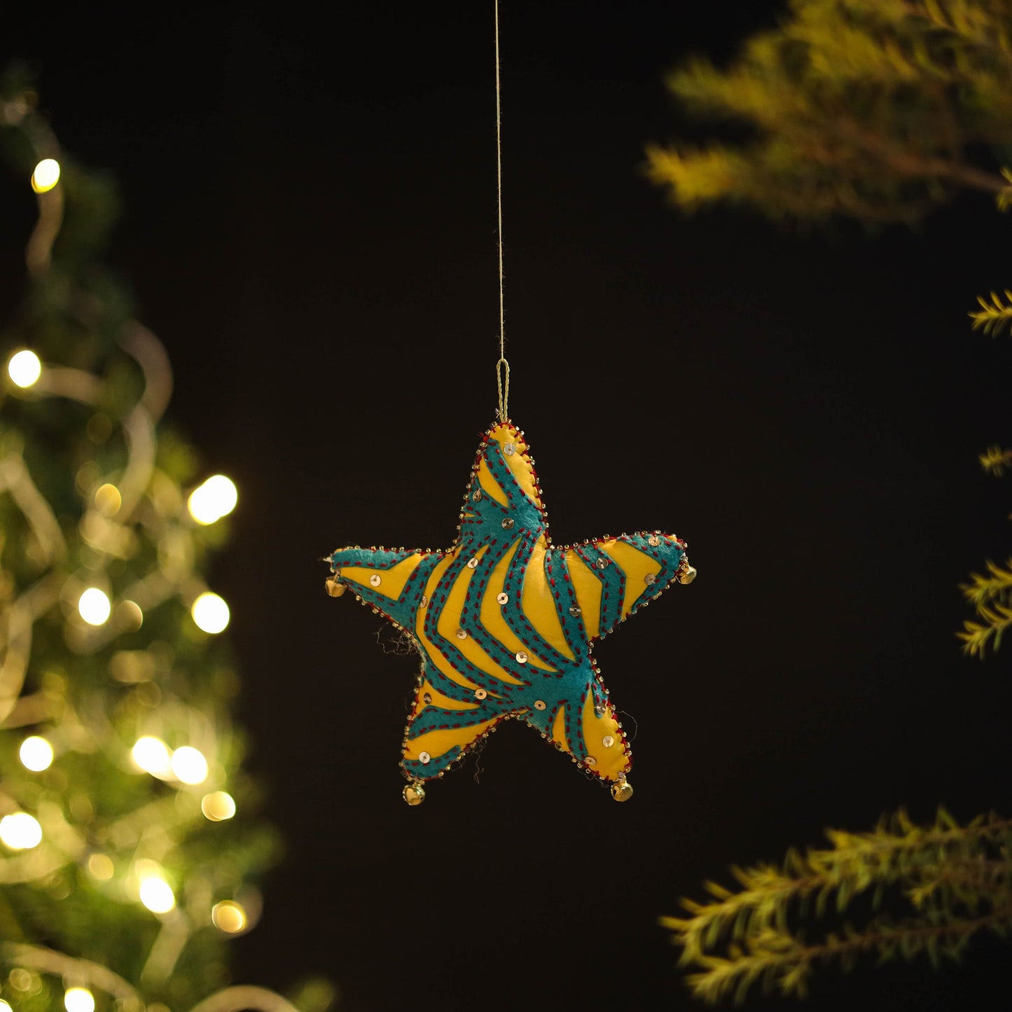 Star felt ornament - handmade christmas decor 22