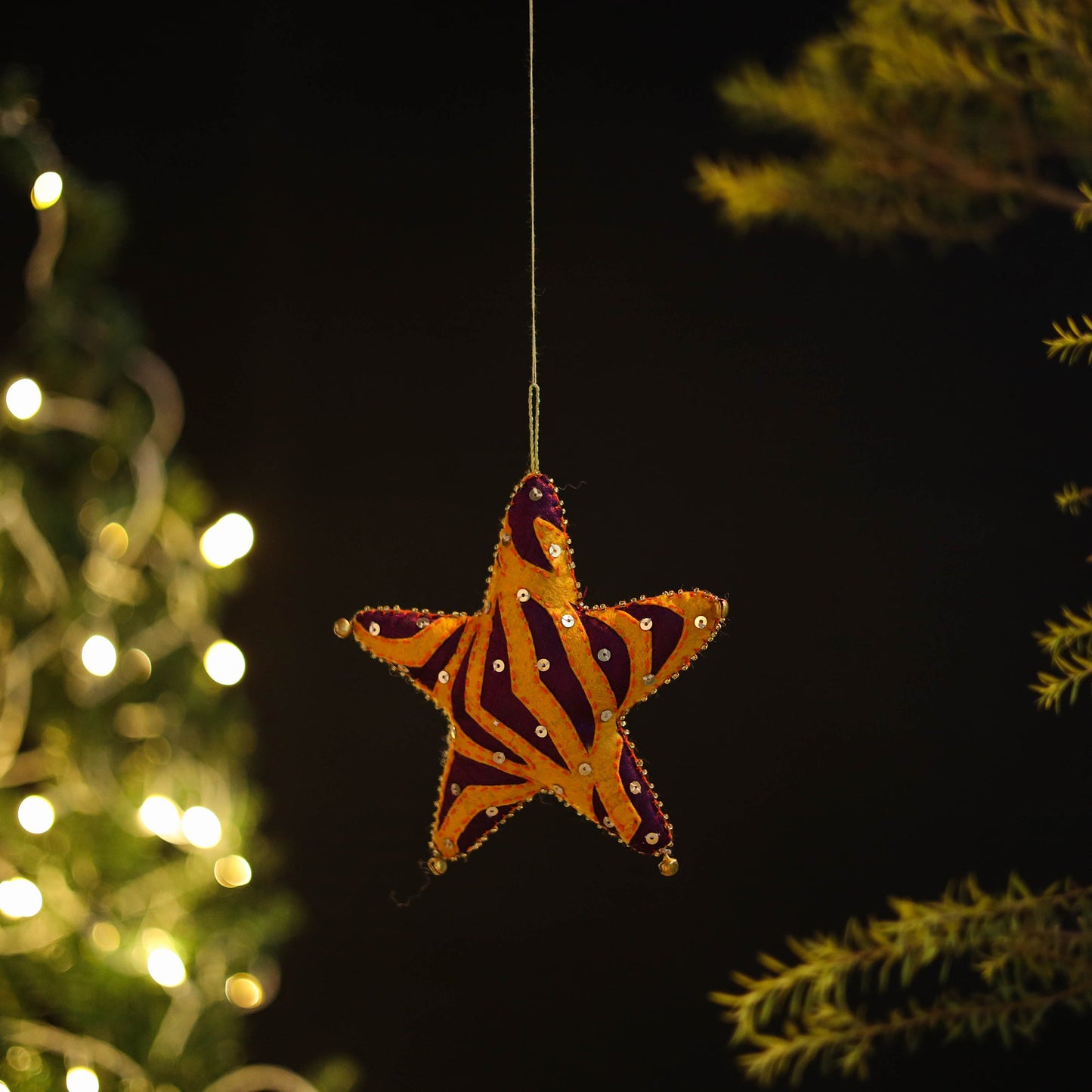 Shop Star Felt Ornament - Handmade Christmas Decor