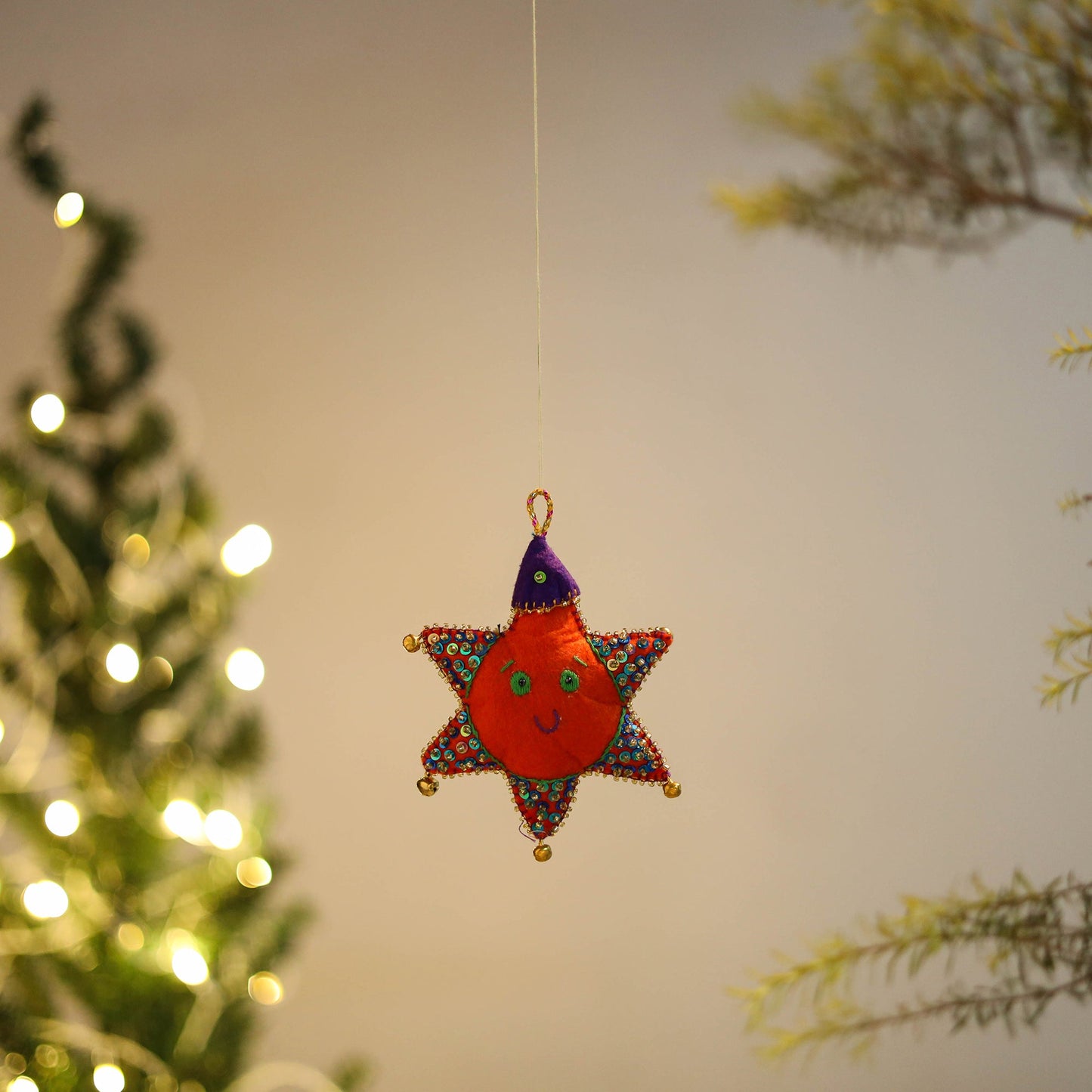Shop Star Felt Ornament - Handmade Christmas Decor