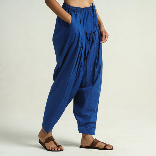 Prussian Blue - Cotton Elasticated Salwar for Women 06