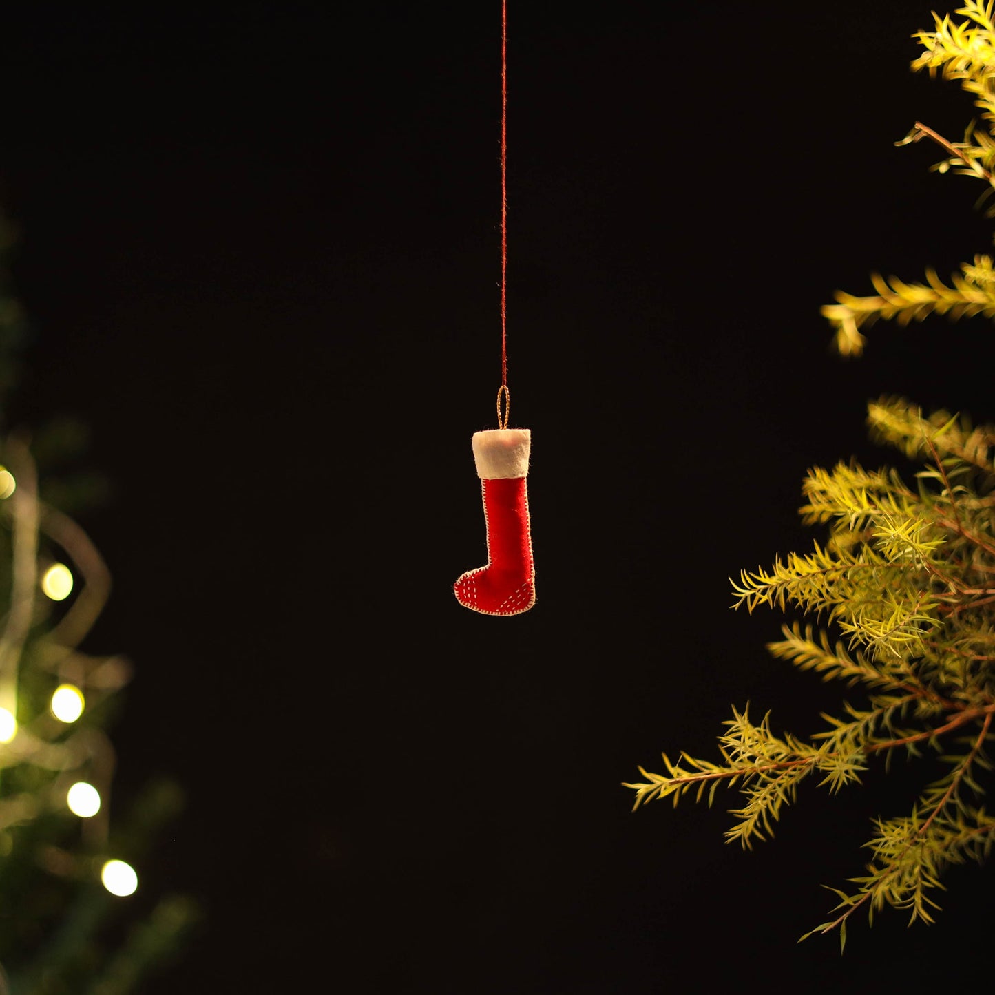 Stocking - Handcrafted Stuffed Christmas Ornament