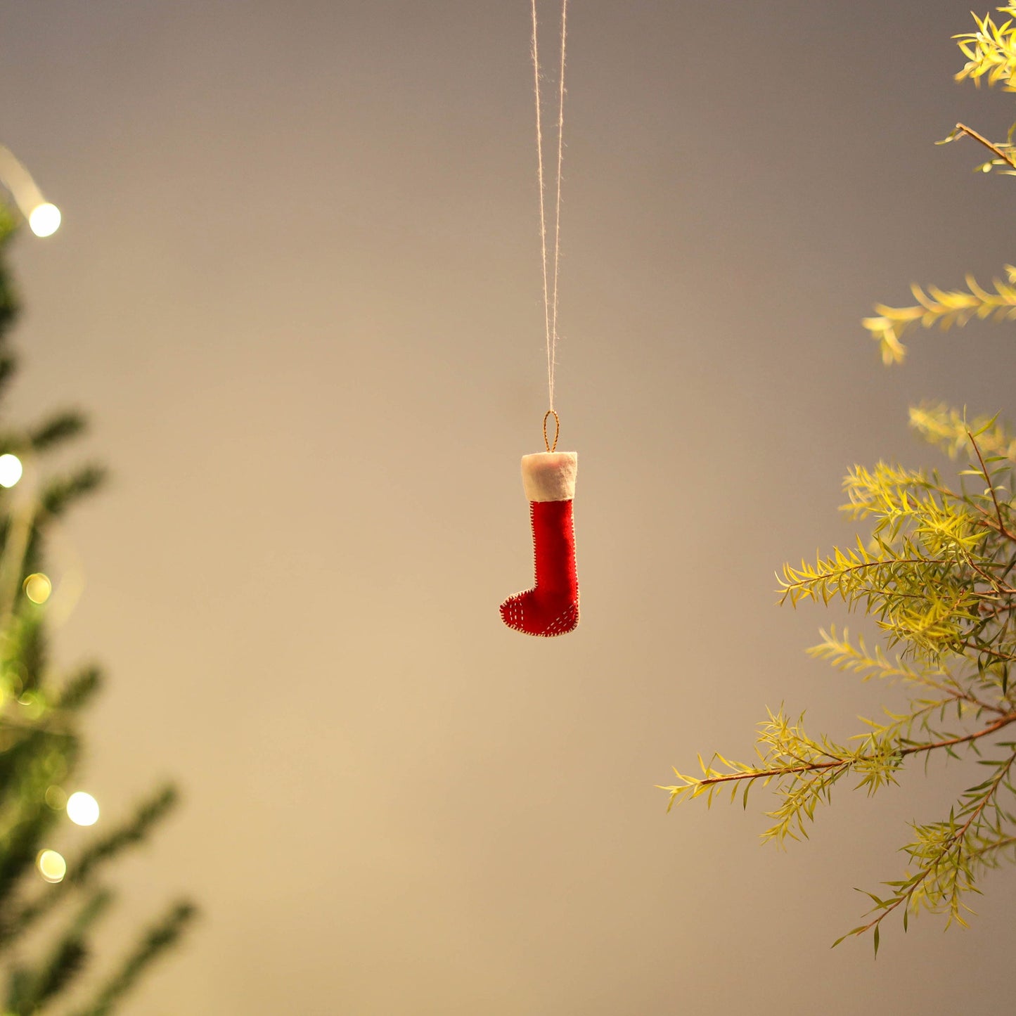 Stocking - Handcrafted Stuffed Christmas Ornament