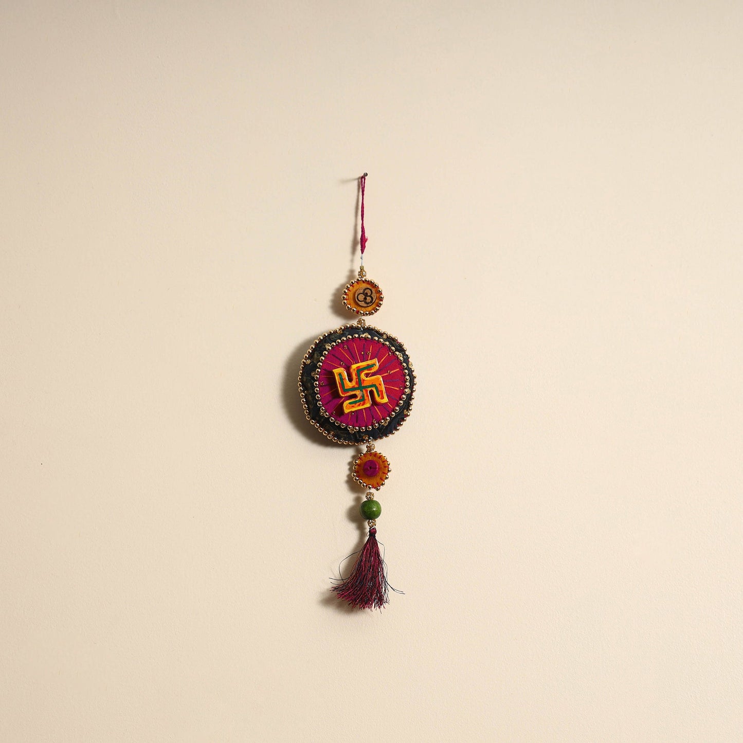Diwali Decor Felt & Beadwork Wall Hanging Online in India