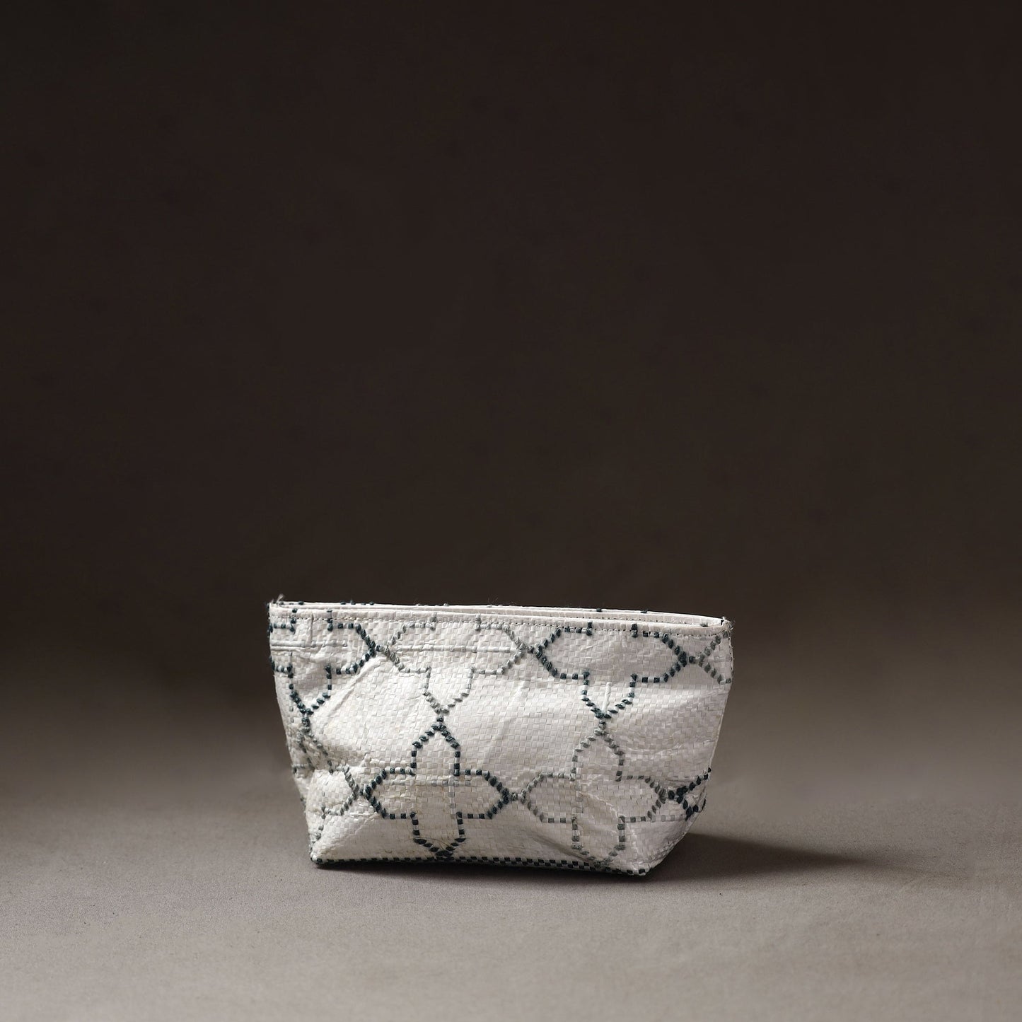 Taat Wool Thread Hand Embroidered Upcycled Pouch
