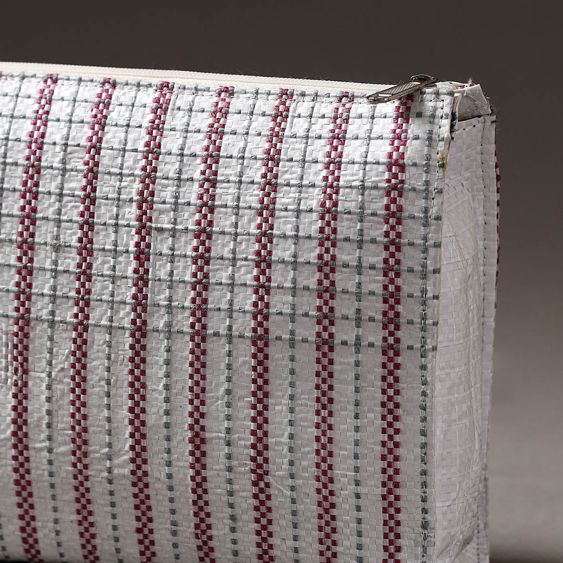 Taat Wool Thread Hand Embroidered Upcycled Travel Pouch