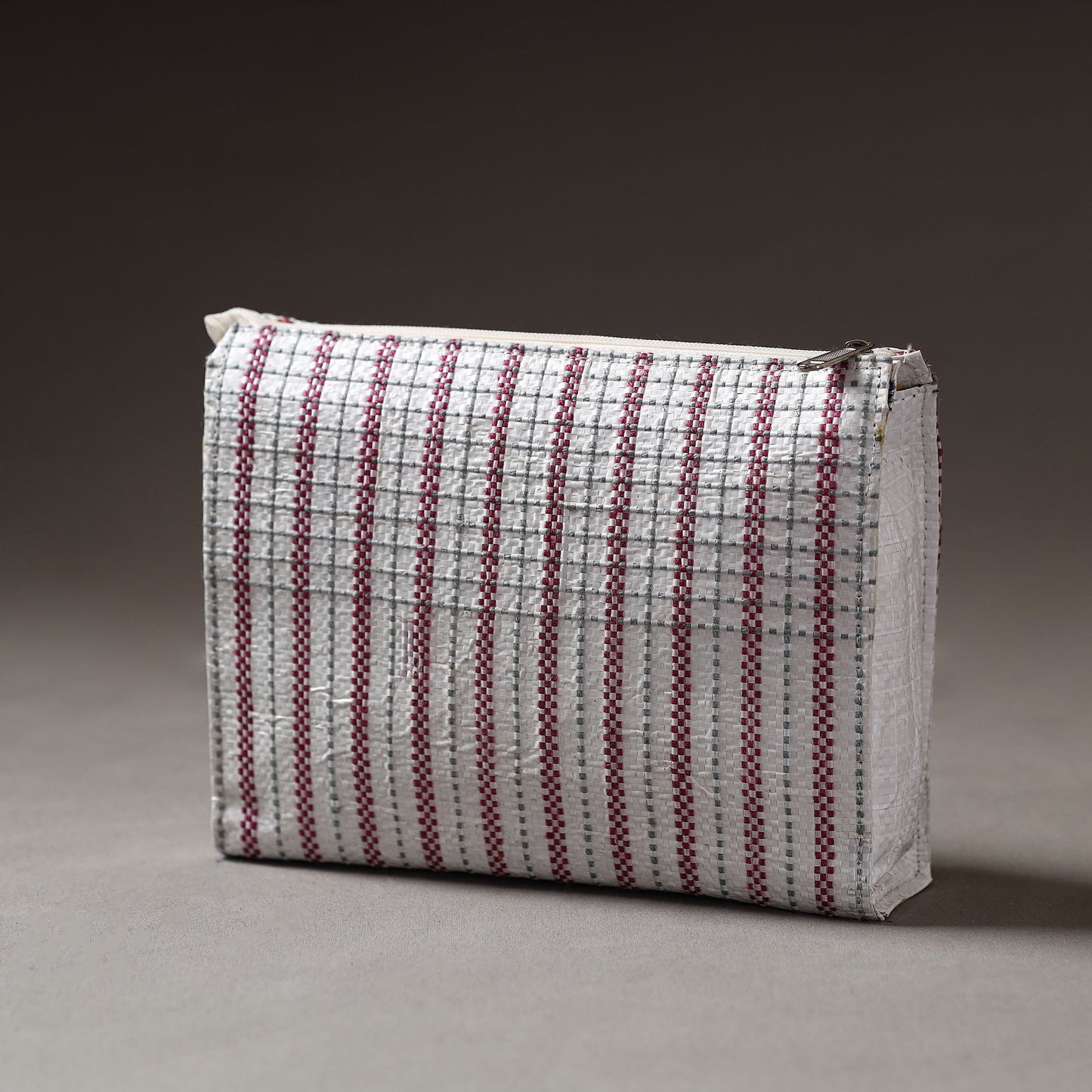 Taat Wool Thread Hand Embroidered Upcycled Travel Pouch