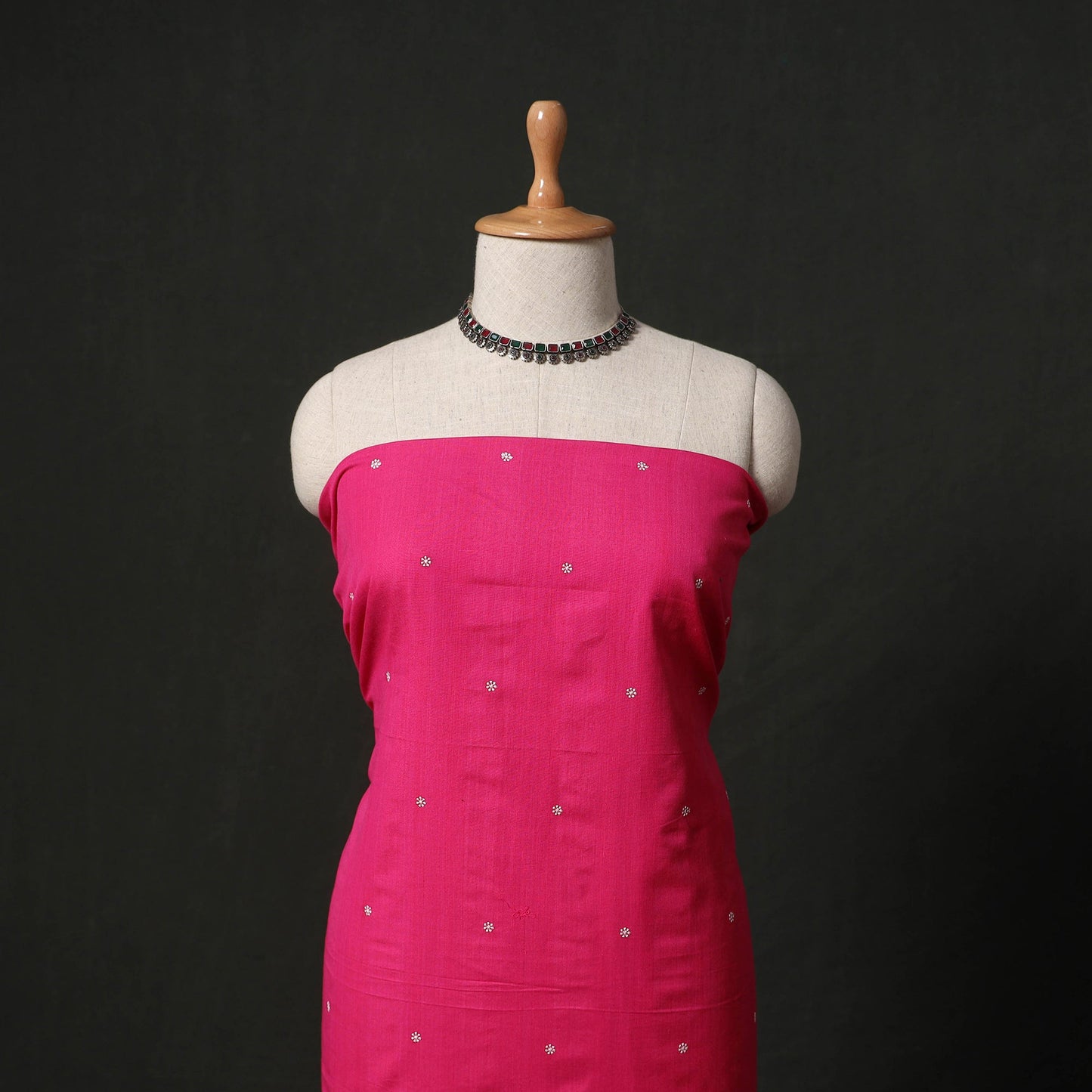 Thread buti cotton plain 2pc unstitched dress material