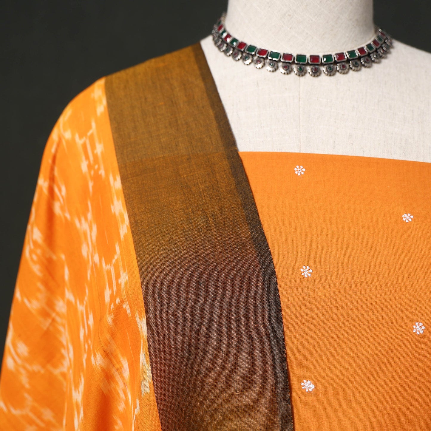 Thread buti cotton plain 2pc unstitched dress material