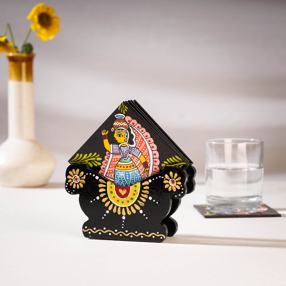 Tikuli Art Handpainted Wooden Coaster