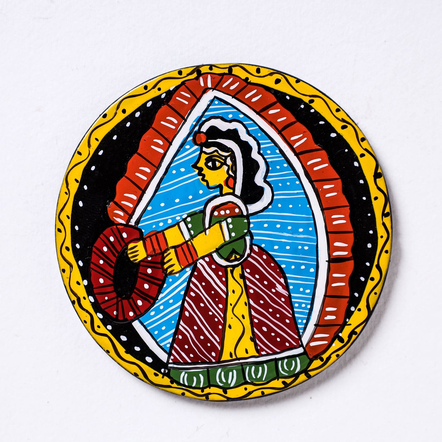 Tikuli Art Handpainted Wooden Coasters (Set of 4)