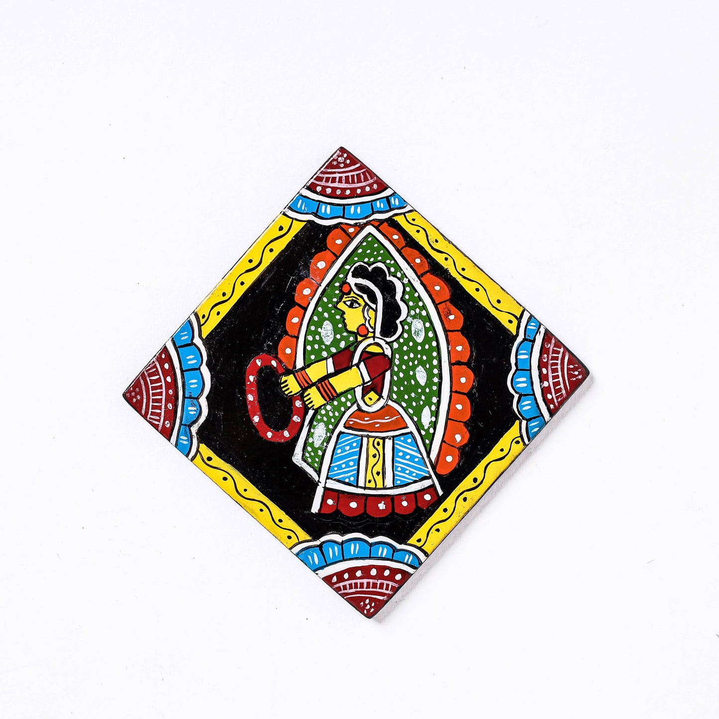 Tikuli Art Handpainted Wooden Coasters (Set of 4)