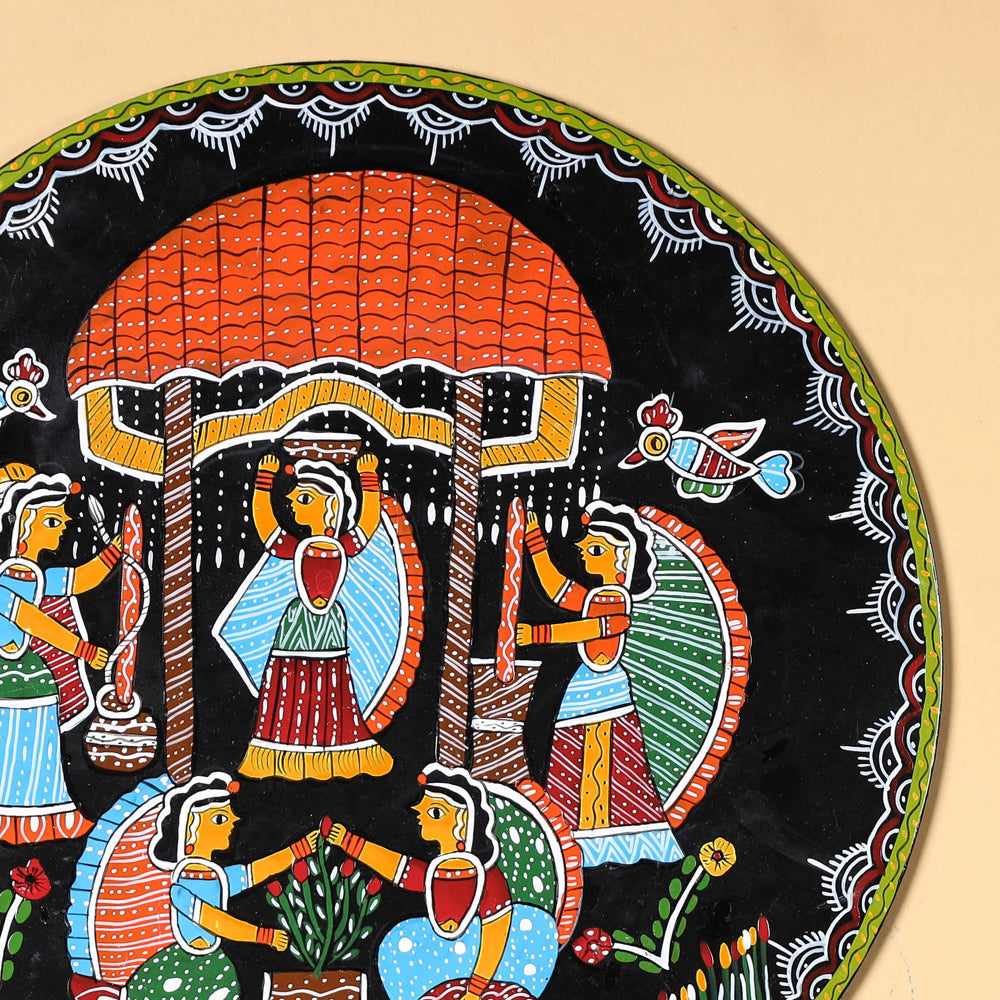 Tikuli Art Handpainted Wooden Wall Hanging