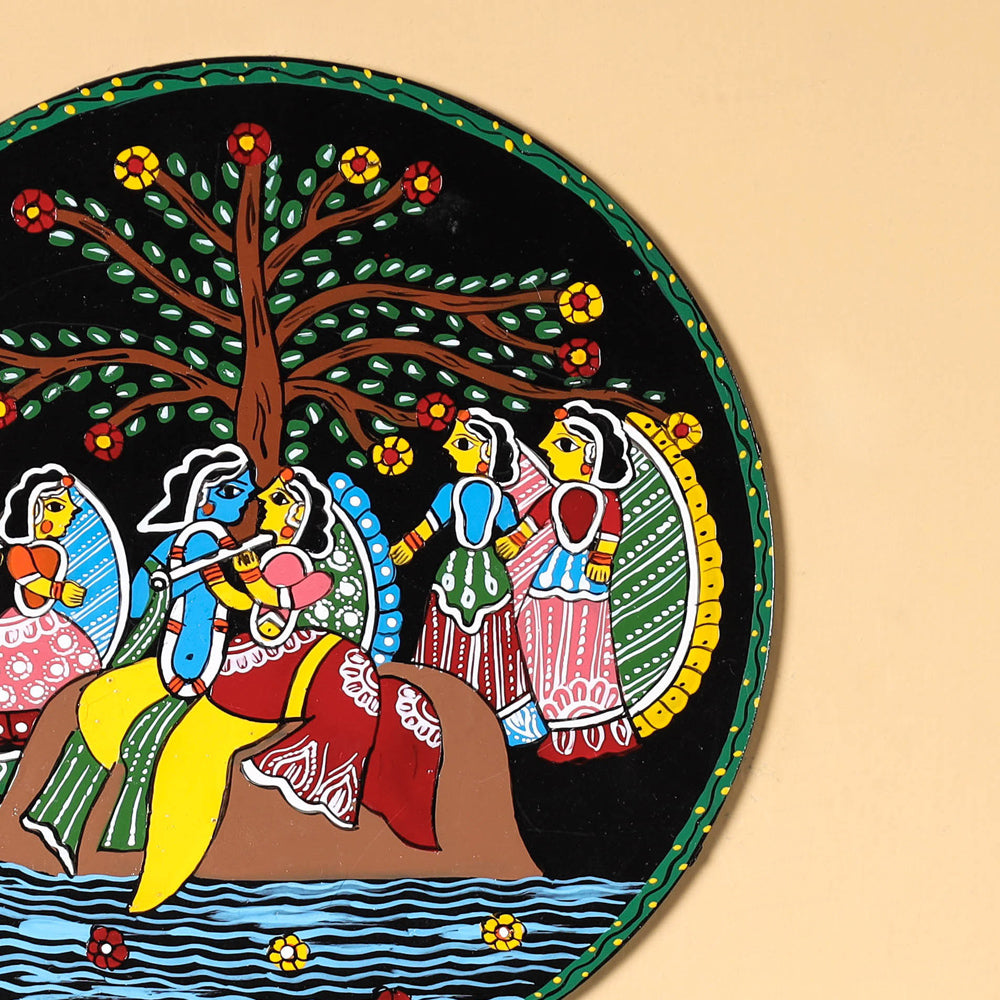 Tikuli Art Handpainted Wooden Wall Hanging