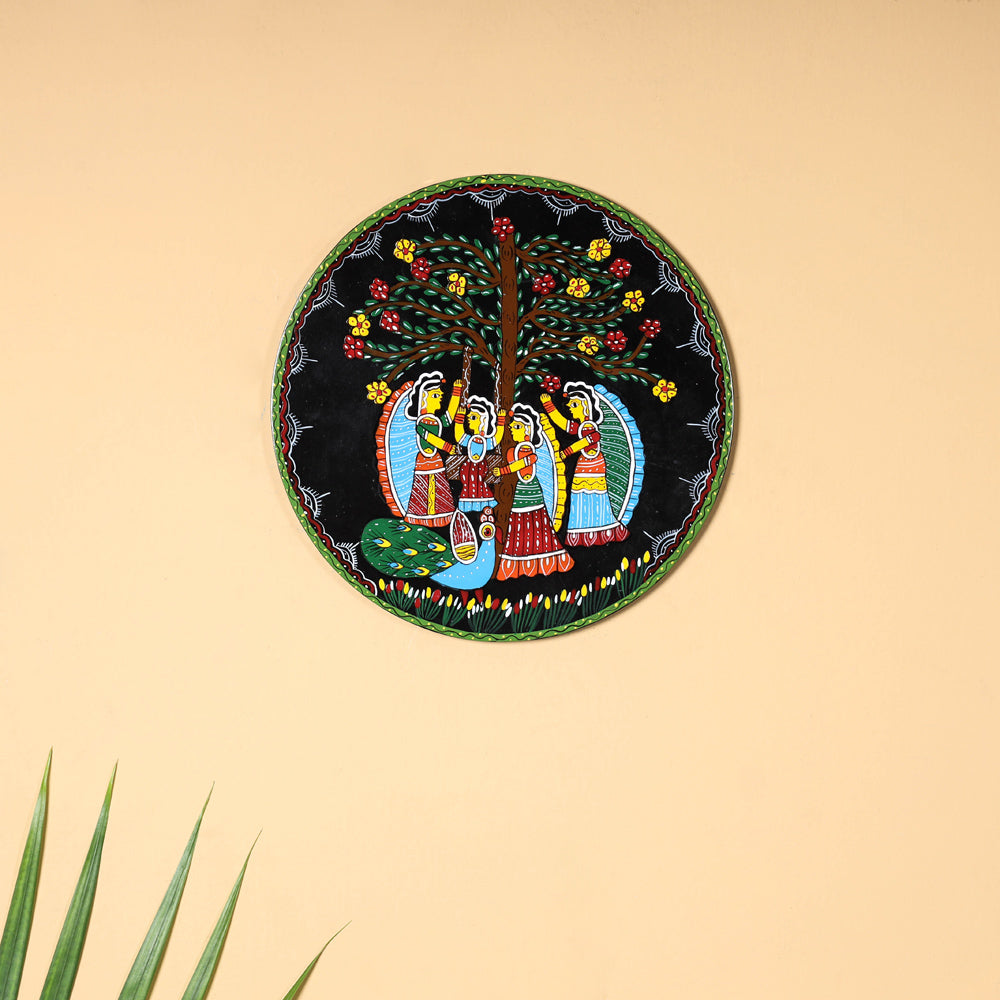 Tikuli Art Handpainted Wooden Wall Hanging