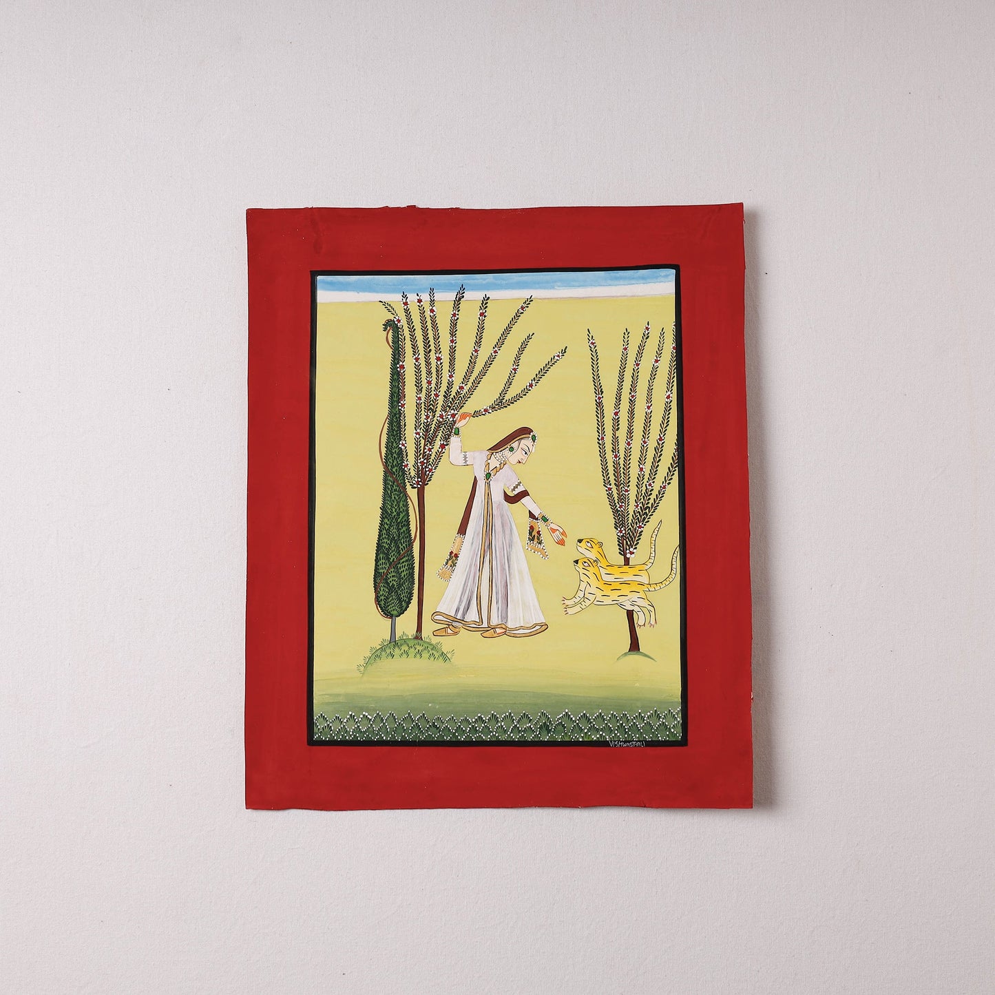 BuyTraditional Basohli Painting by Vishwasthali (11 x 9 in) Online in India