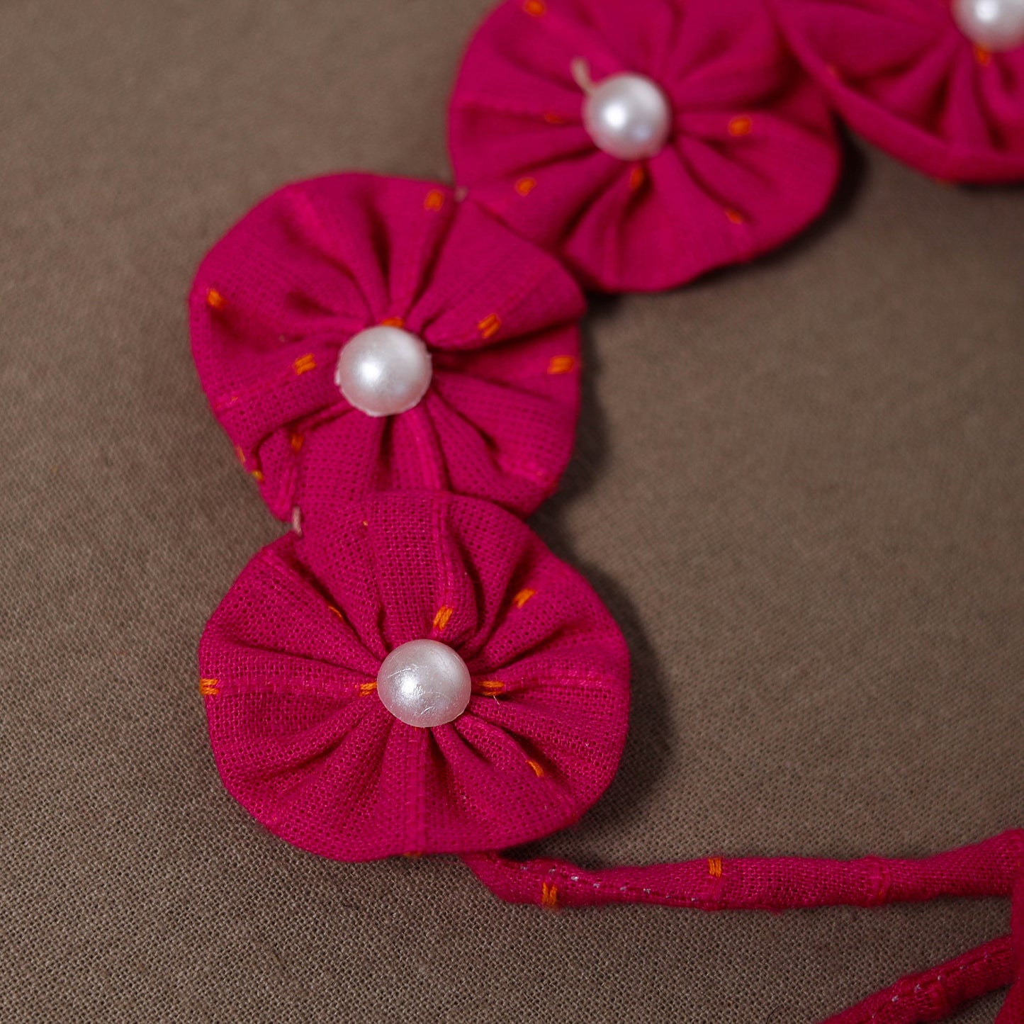 Traditional Handmade Fabart Chandni Gulab Gajra