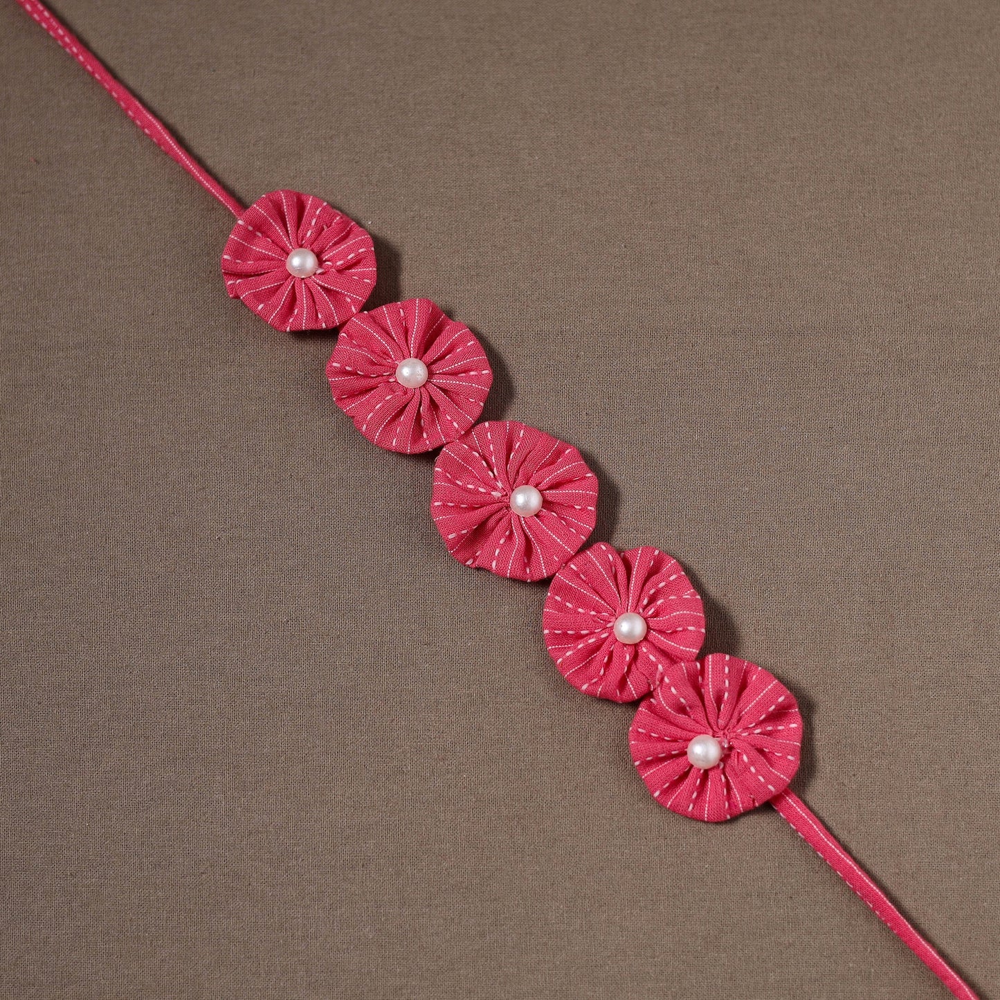 Traditional Handmade Fabart Rosy Bela Gajra