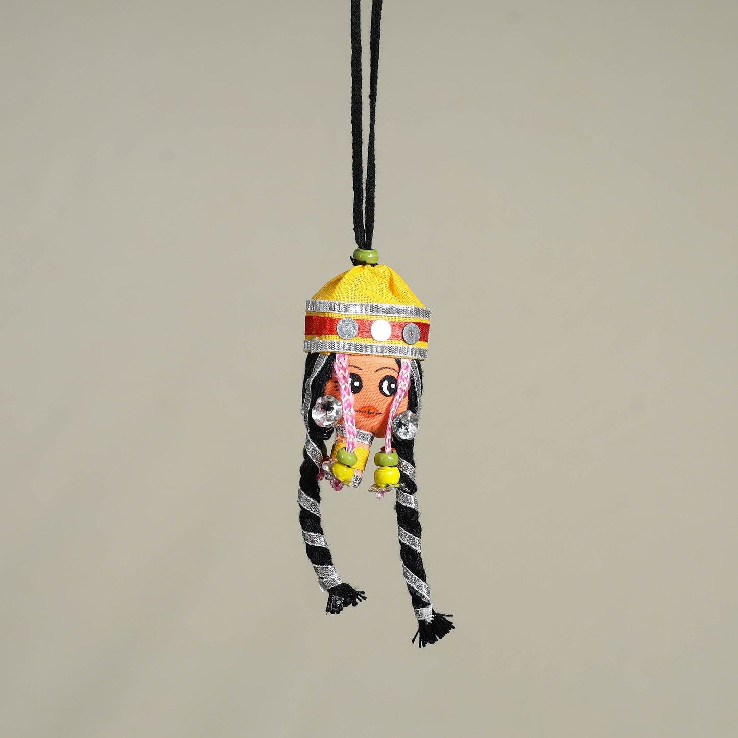 Traditional Handmade Rajasthani Doll Face / Car Hanging