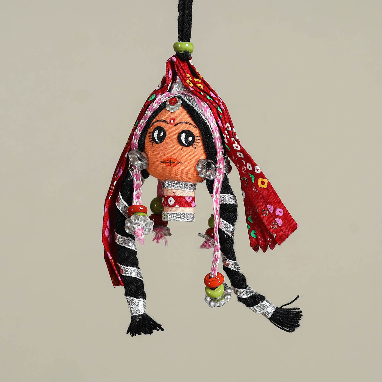 Traditional Handmade Rajasthani Doll Face / Car Hanging