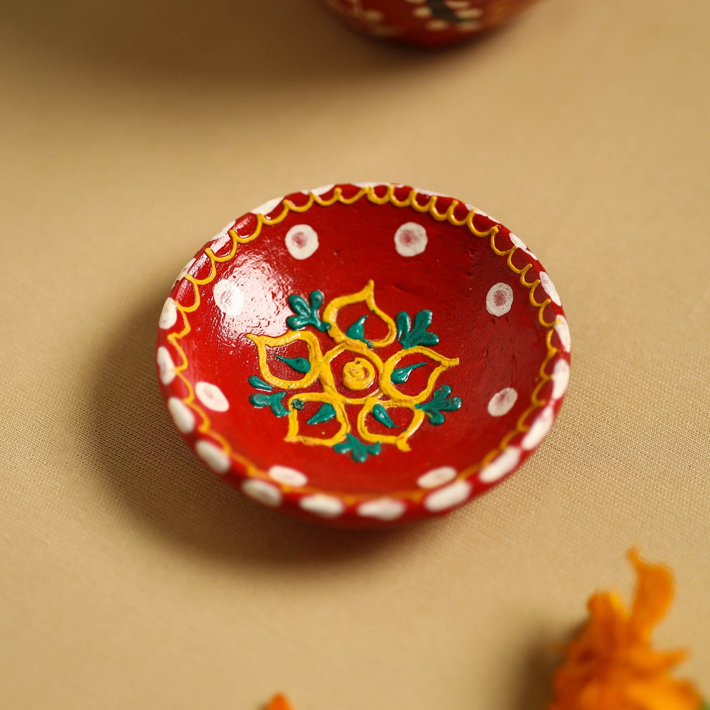Traditional Handpainted Clay Karwa Chauth Pooja Kalash