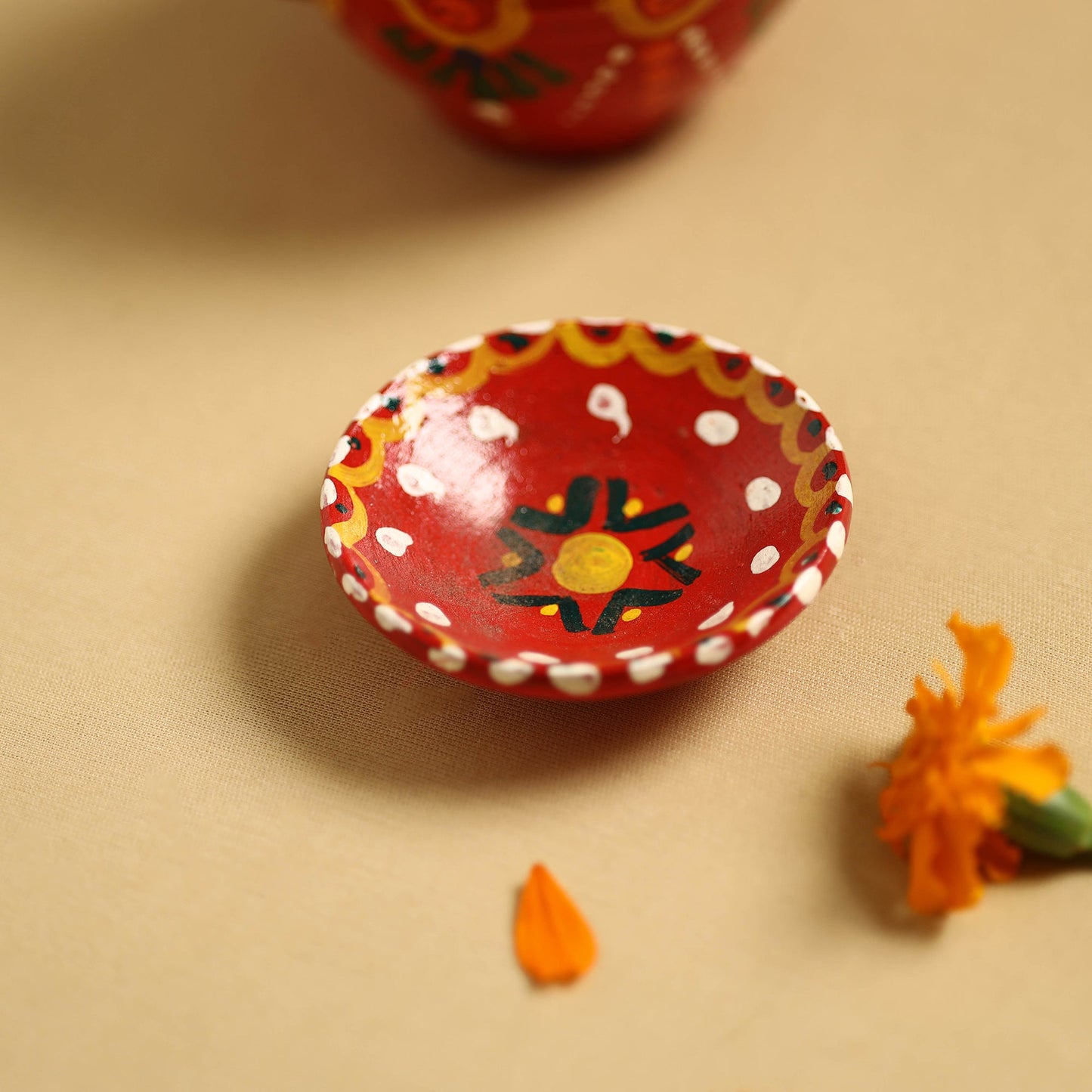 Traditional Handpainted Clay Karwa Chauth Pooja Kalash