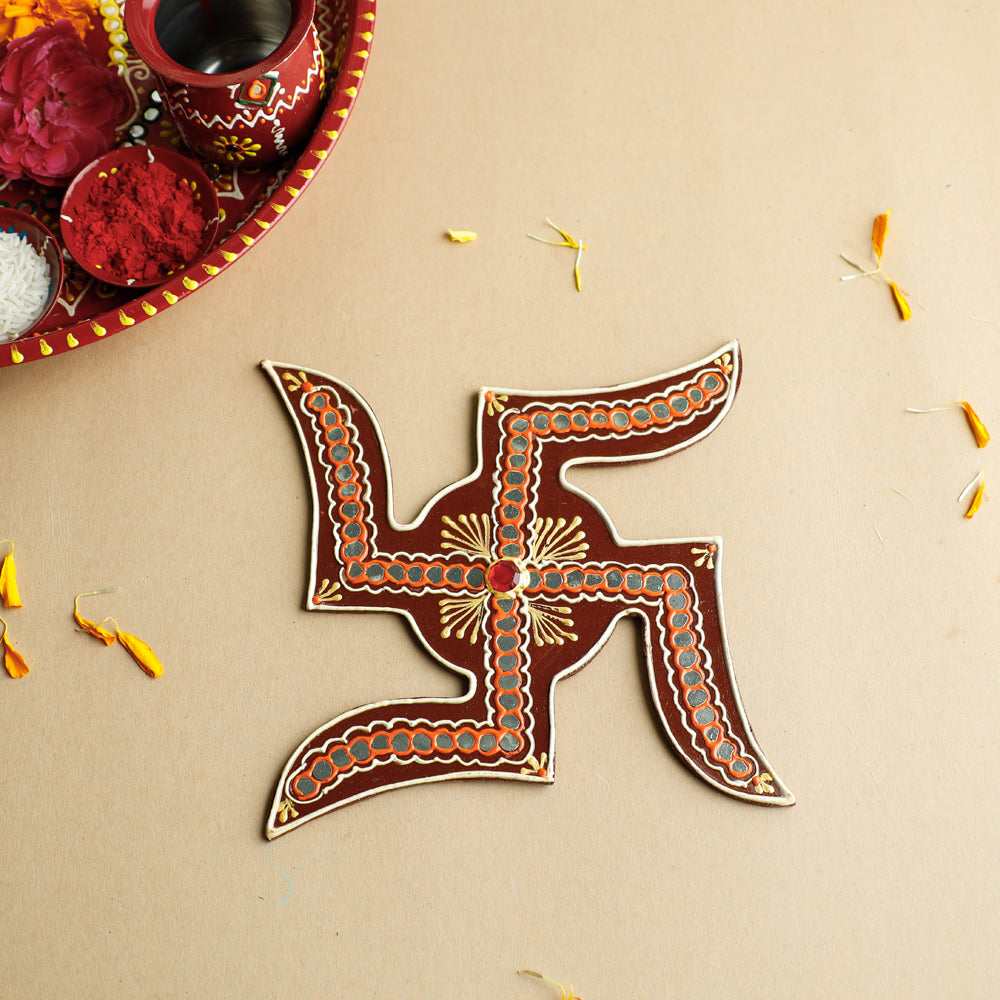 wooden swastik