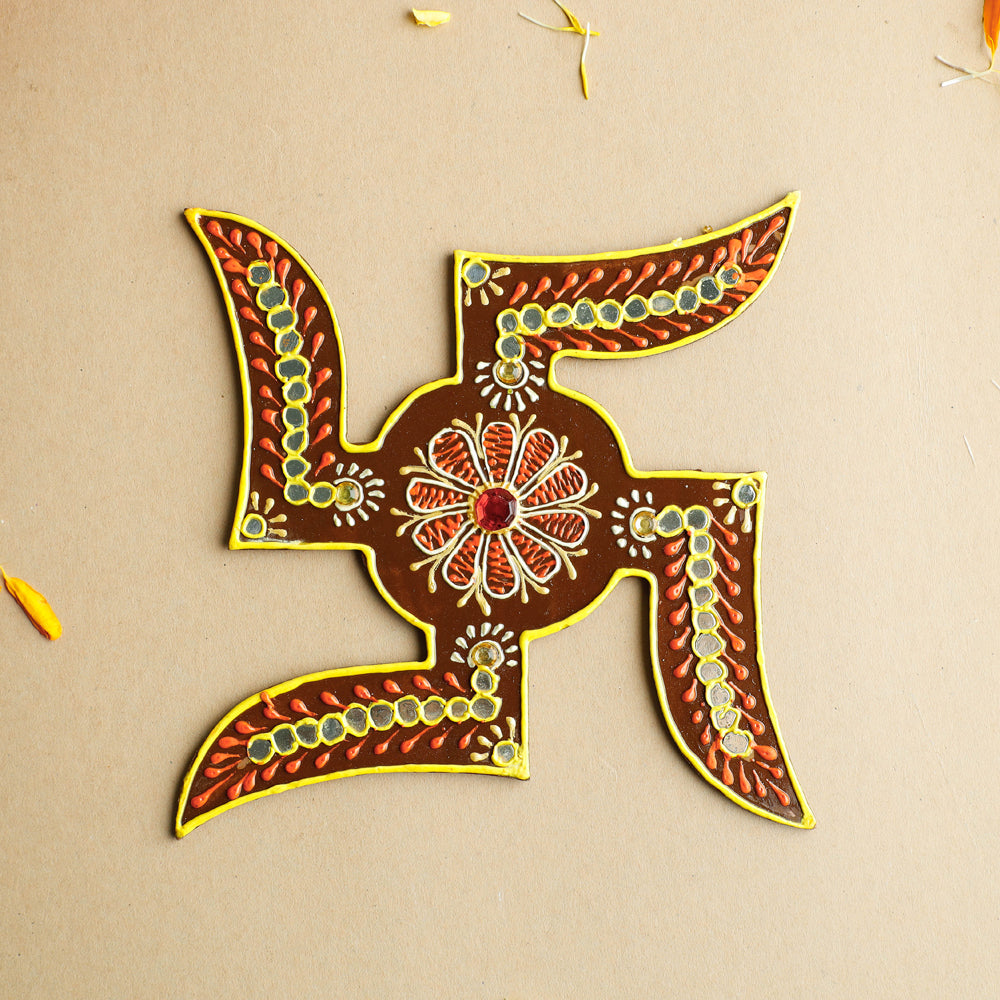 wooden swastik