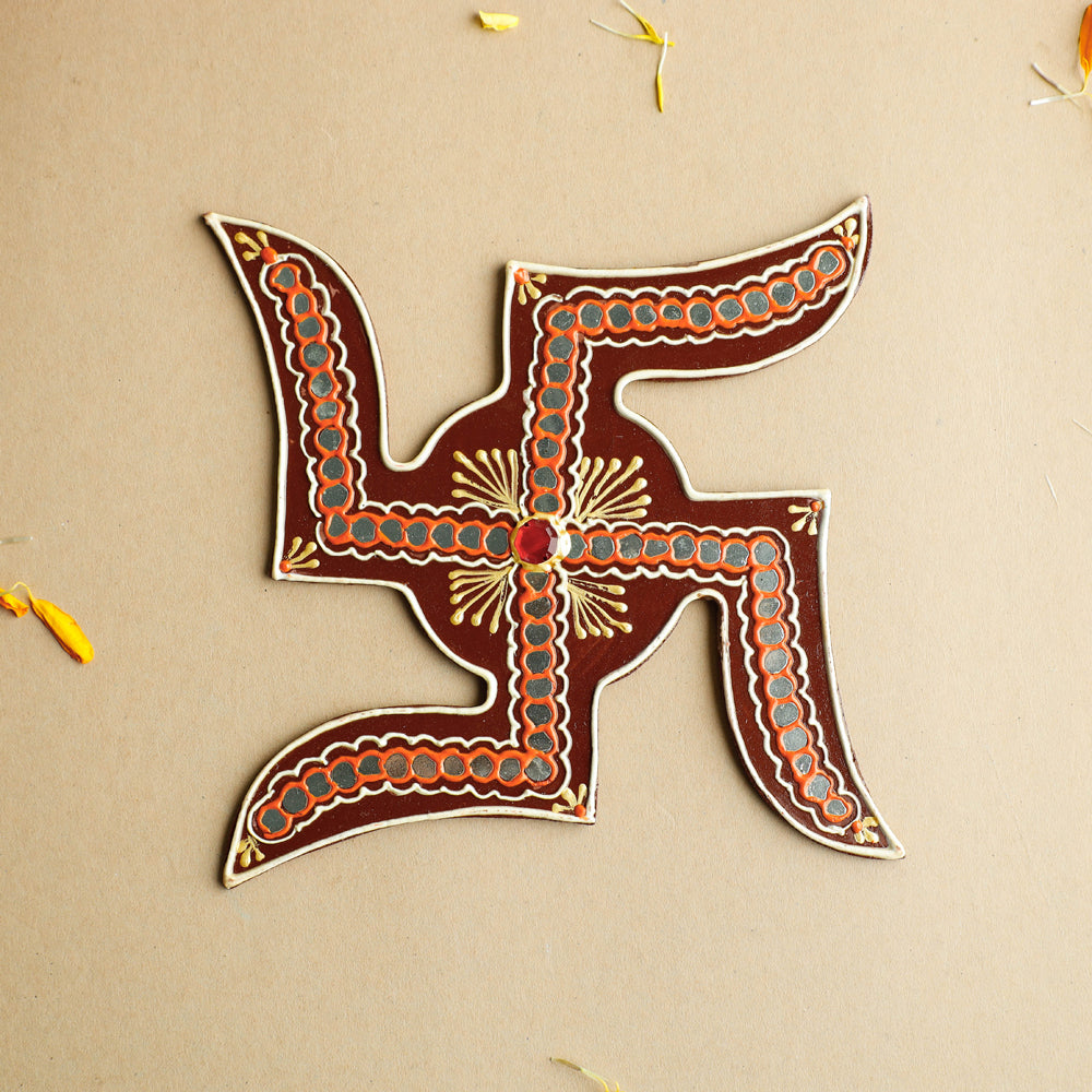 wooden swastik