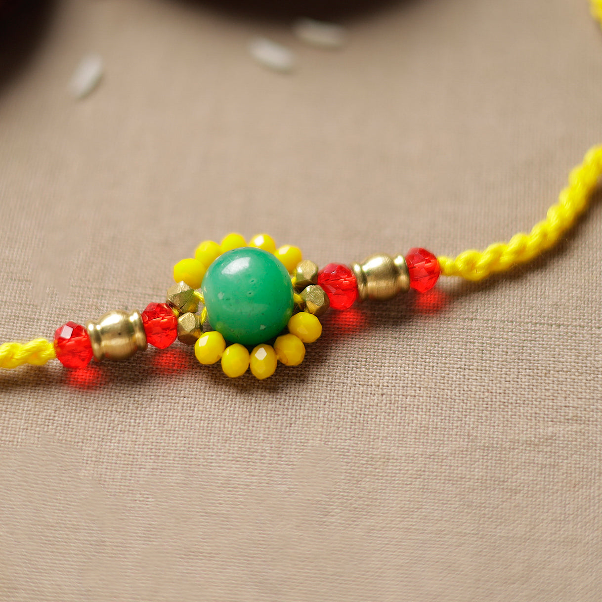 Tribal Dokra Craft Beadwork Rakhi 03