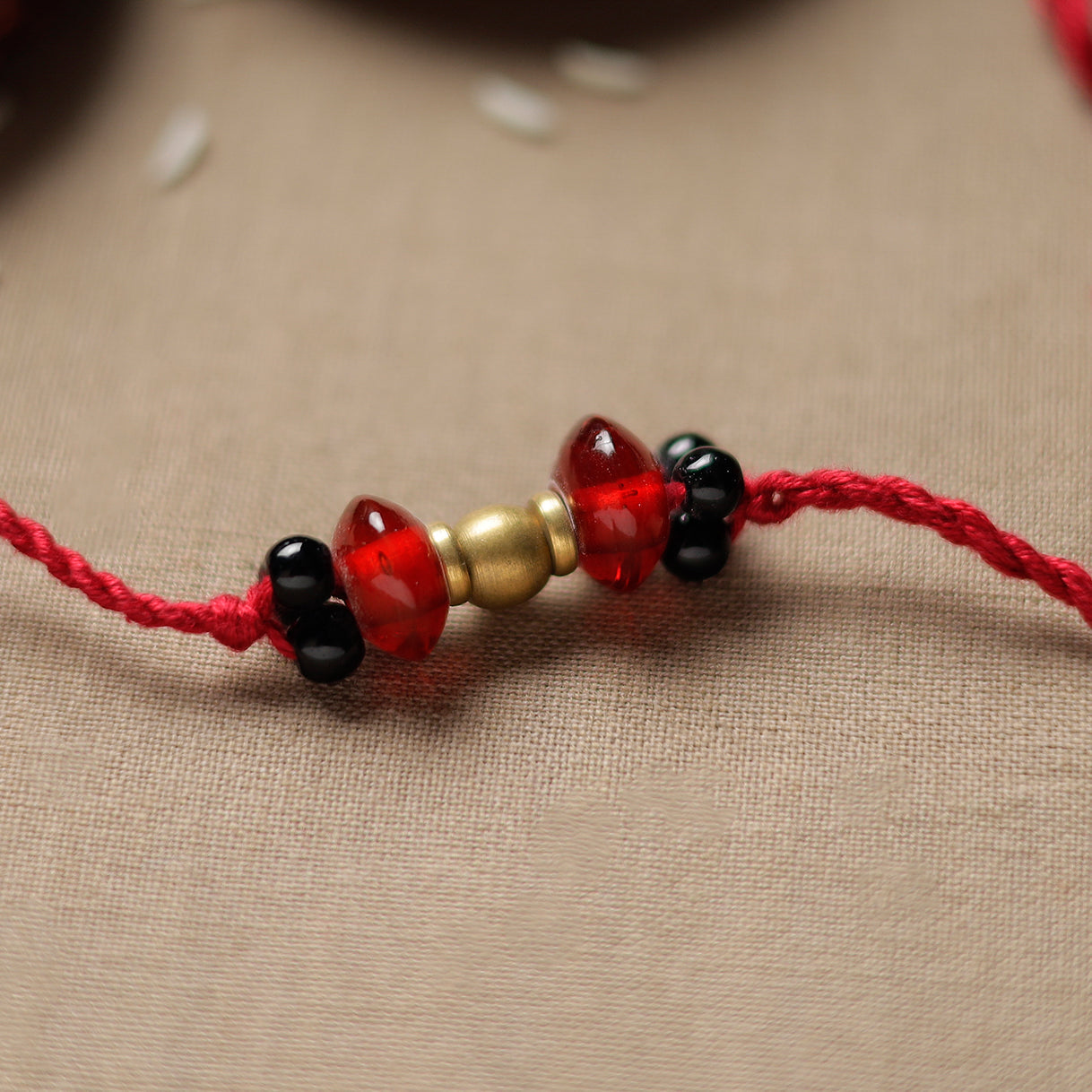 Tribal Dokra Craft Beadwork Rakhi 05