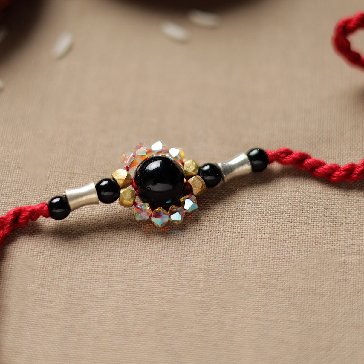 Tribal Dokra Craft Beadwork Rakhi 08