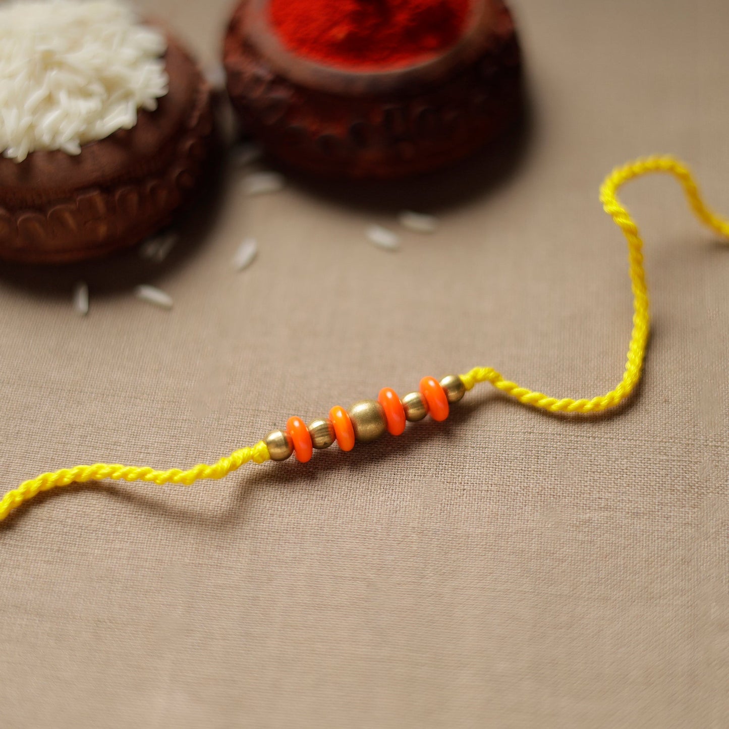Tribal Dokra Craft Beadwork Rakhi 09