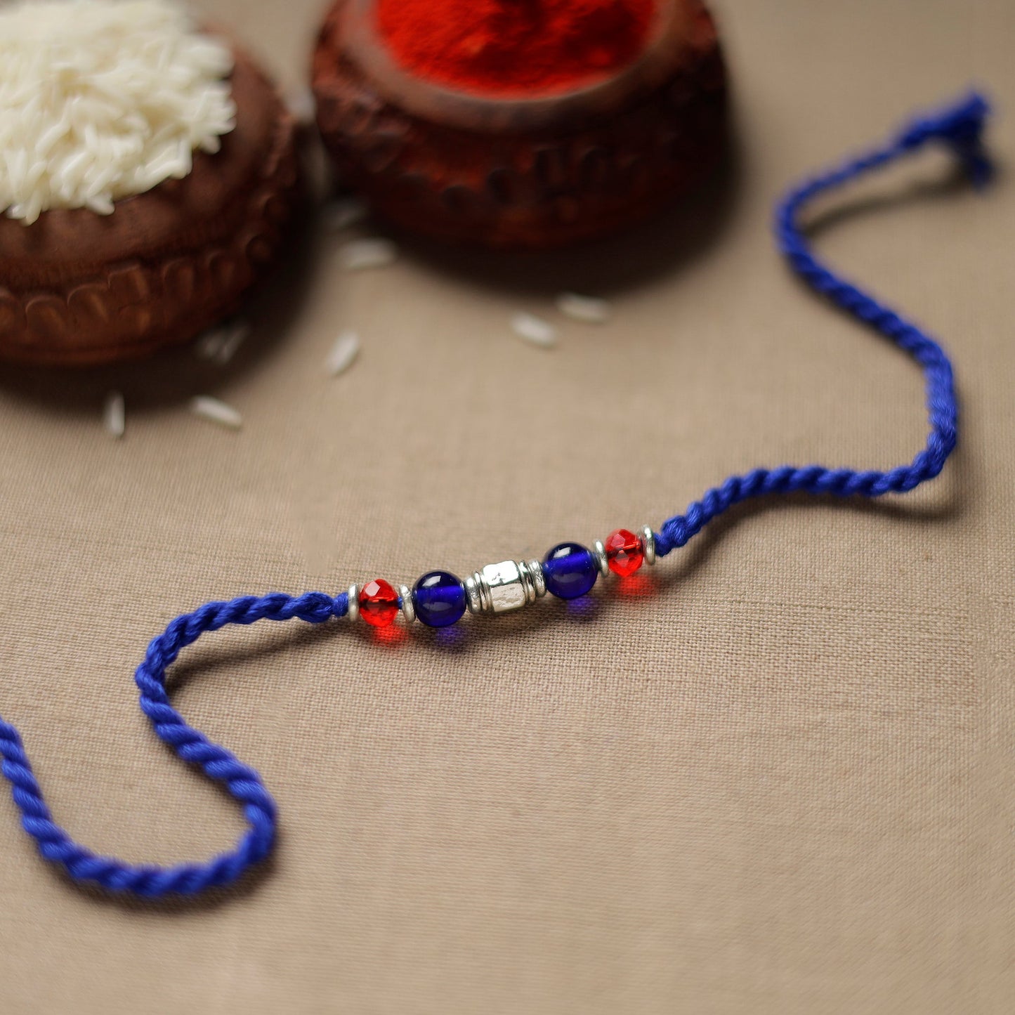 Tribal Dokra Craft Beadwork Rakhi 11