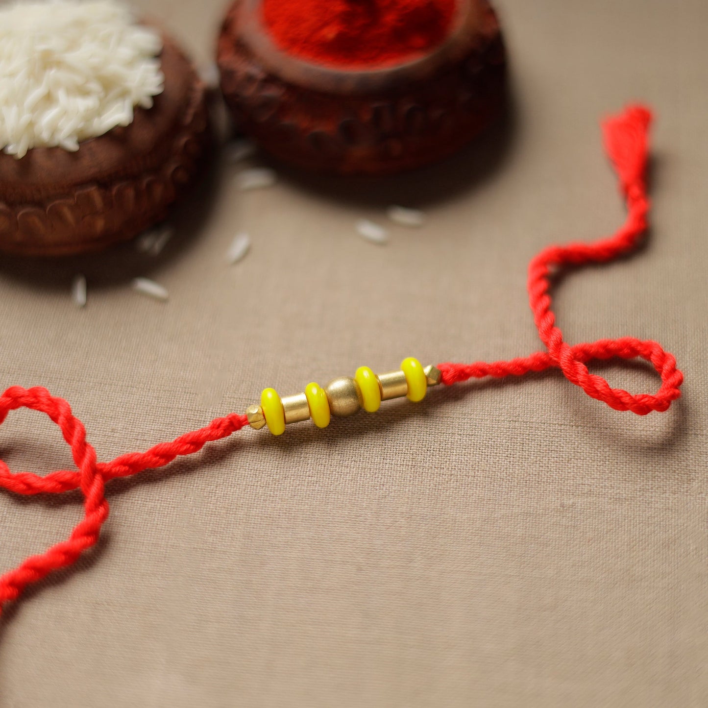 Tribal Dokra Craft Beadwork Rakhi 12
