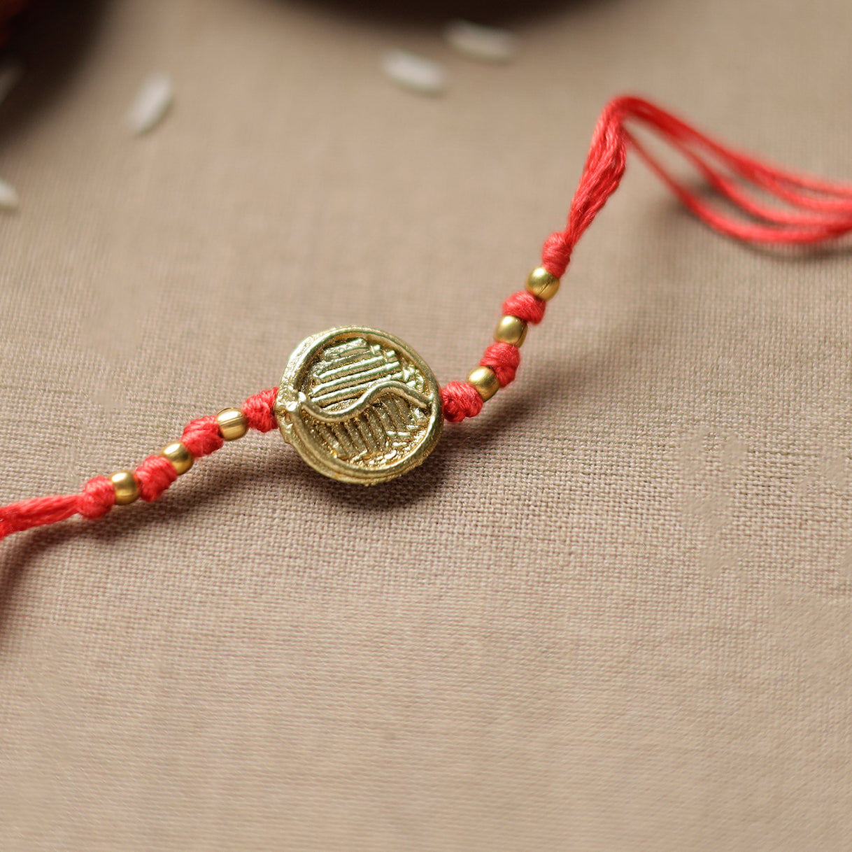 Tribal Dokra Craft Reusable Brass Rakhi by Miharu 22