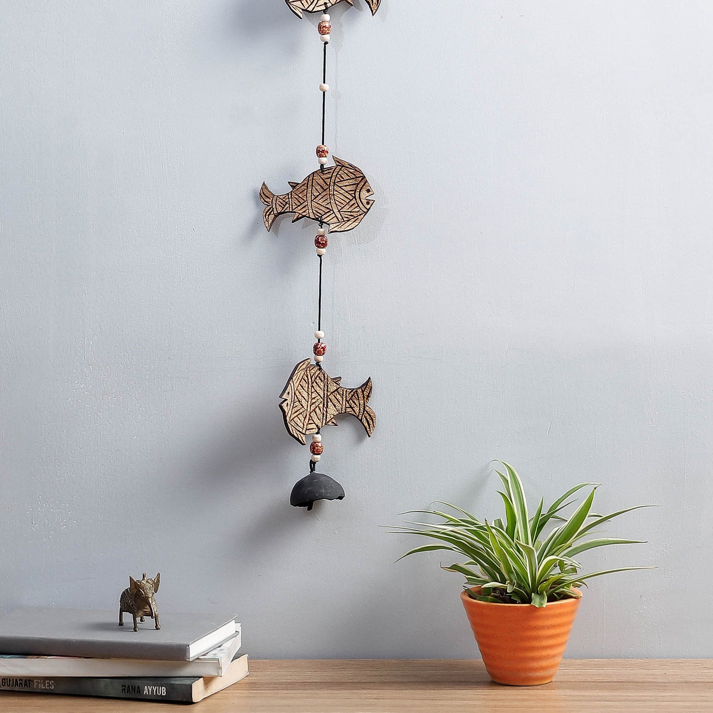 Tuma Craft Handcarved Dried Bamboo Hanging