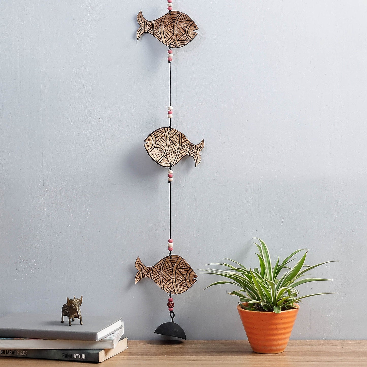 Tuma Craft Handcarved Dried Bamboo Hanging