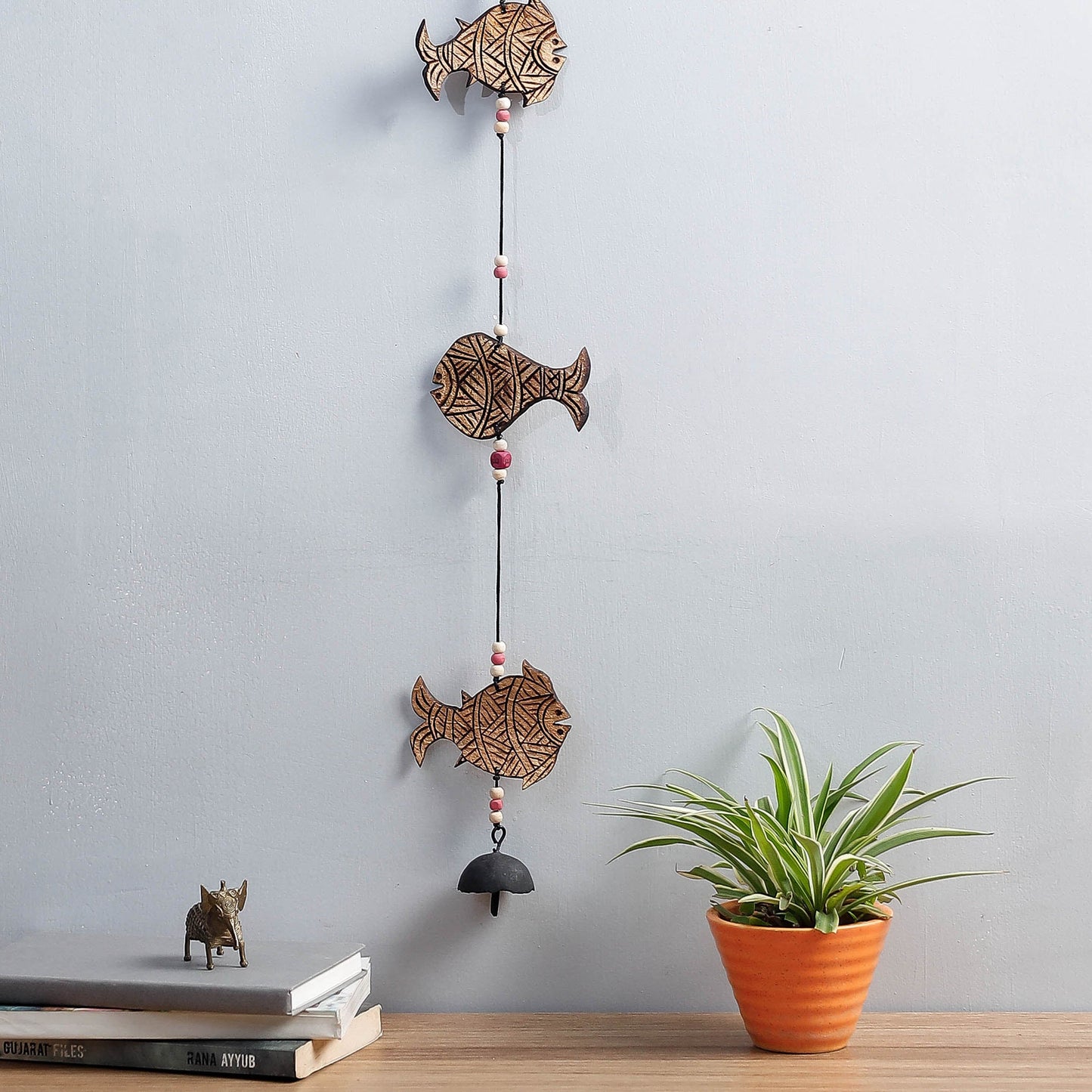 Tuma Craft Handcarved Dried Bamboo Hanging