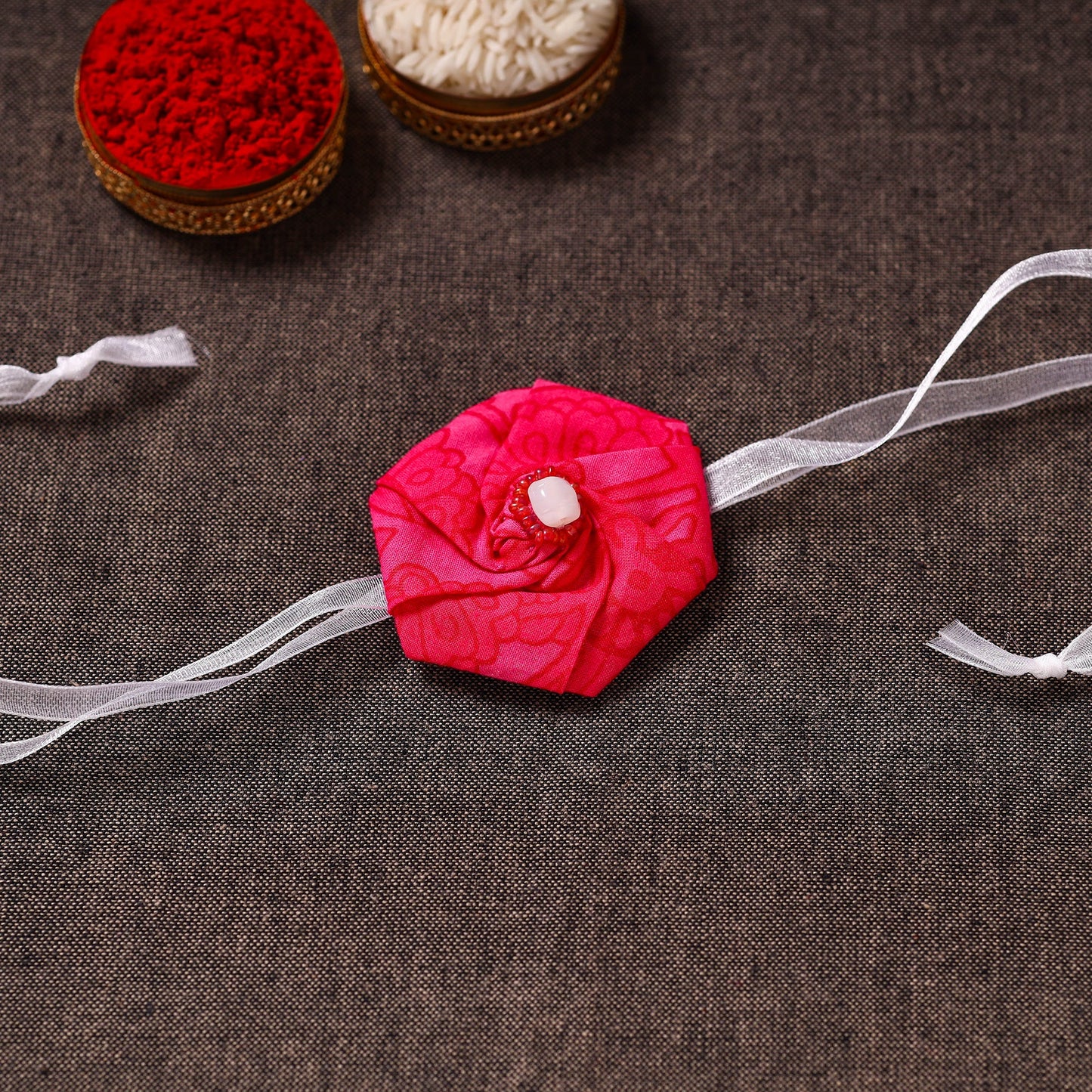 Twisted Rose - Handmade Blue Mango Rakhi